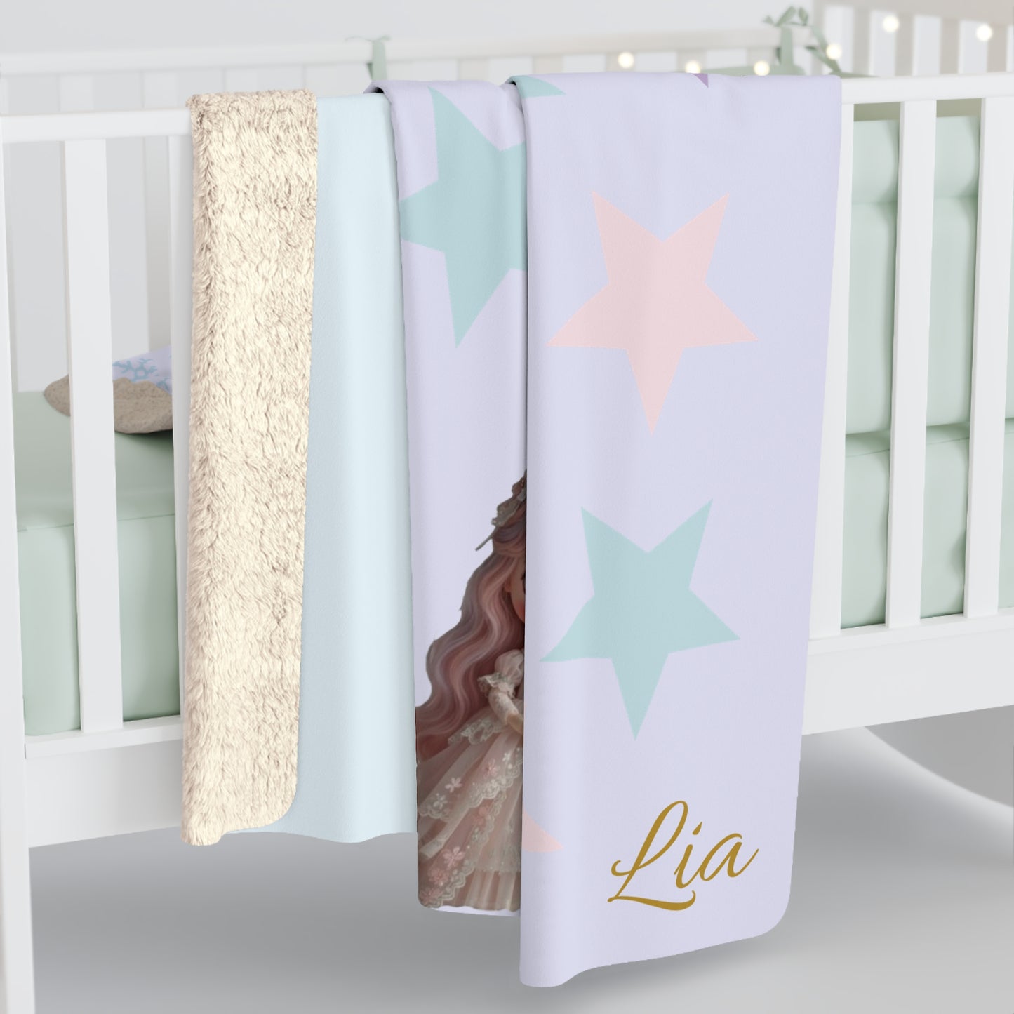 Lia's Secret Garden Cozy Sherpa Fleece Blanket | Soft & Warm Throw Blanket 60"x80"