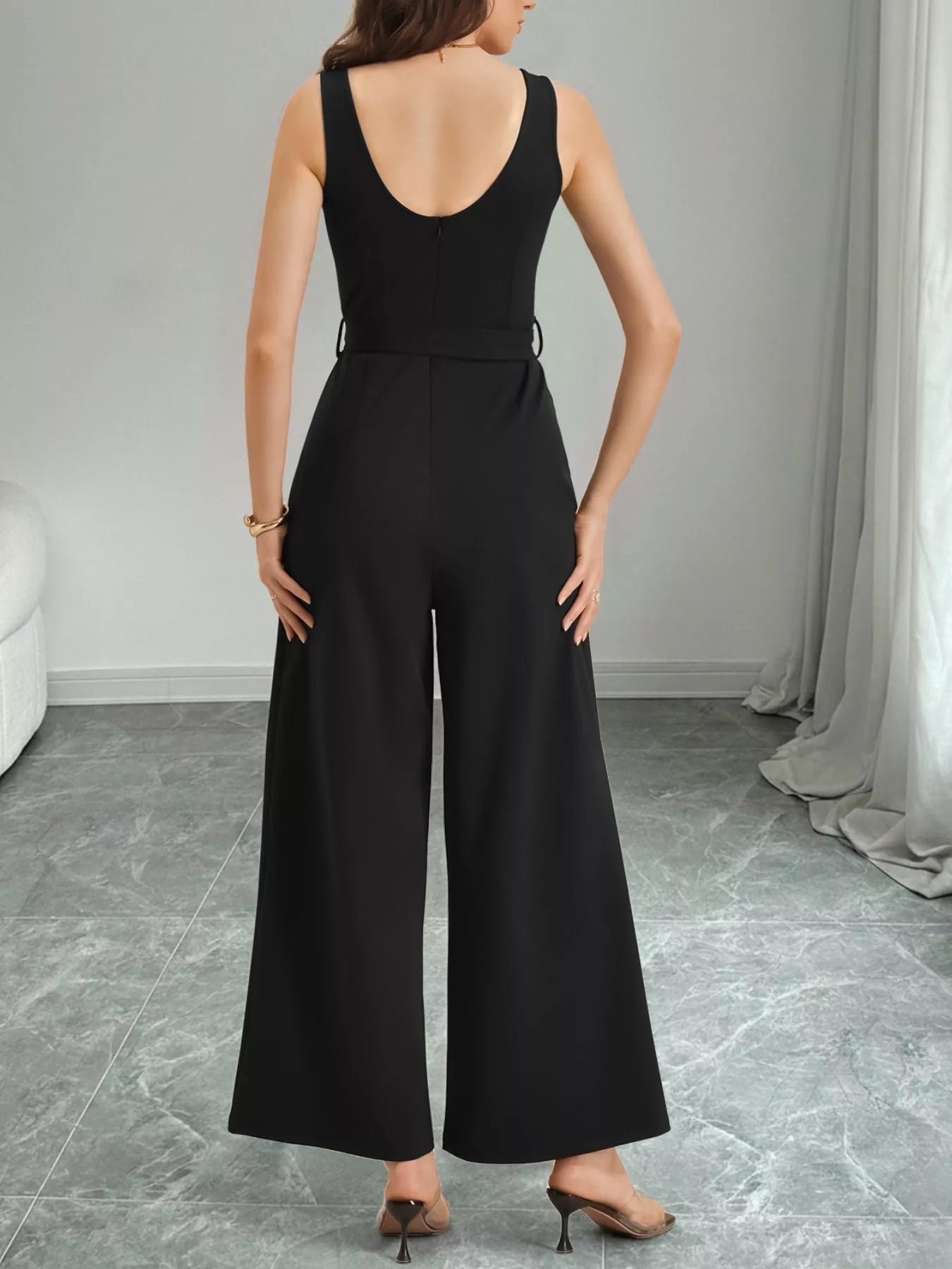 Color Block Wide Leg Jumpsuit - SuzRevera