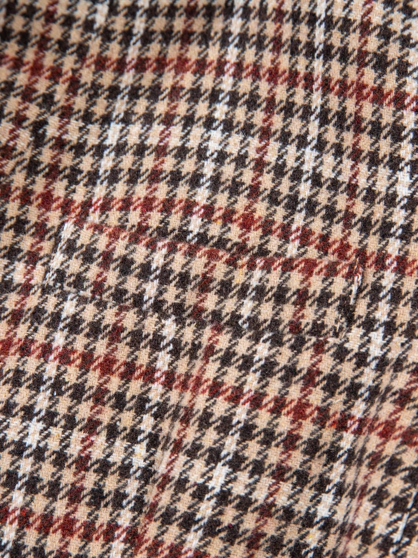 Houndstooth Lapel Collar Blazer - SuzRevera