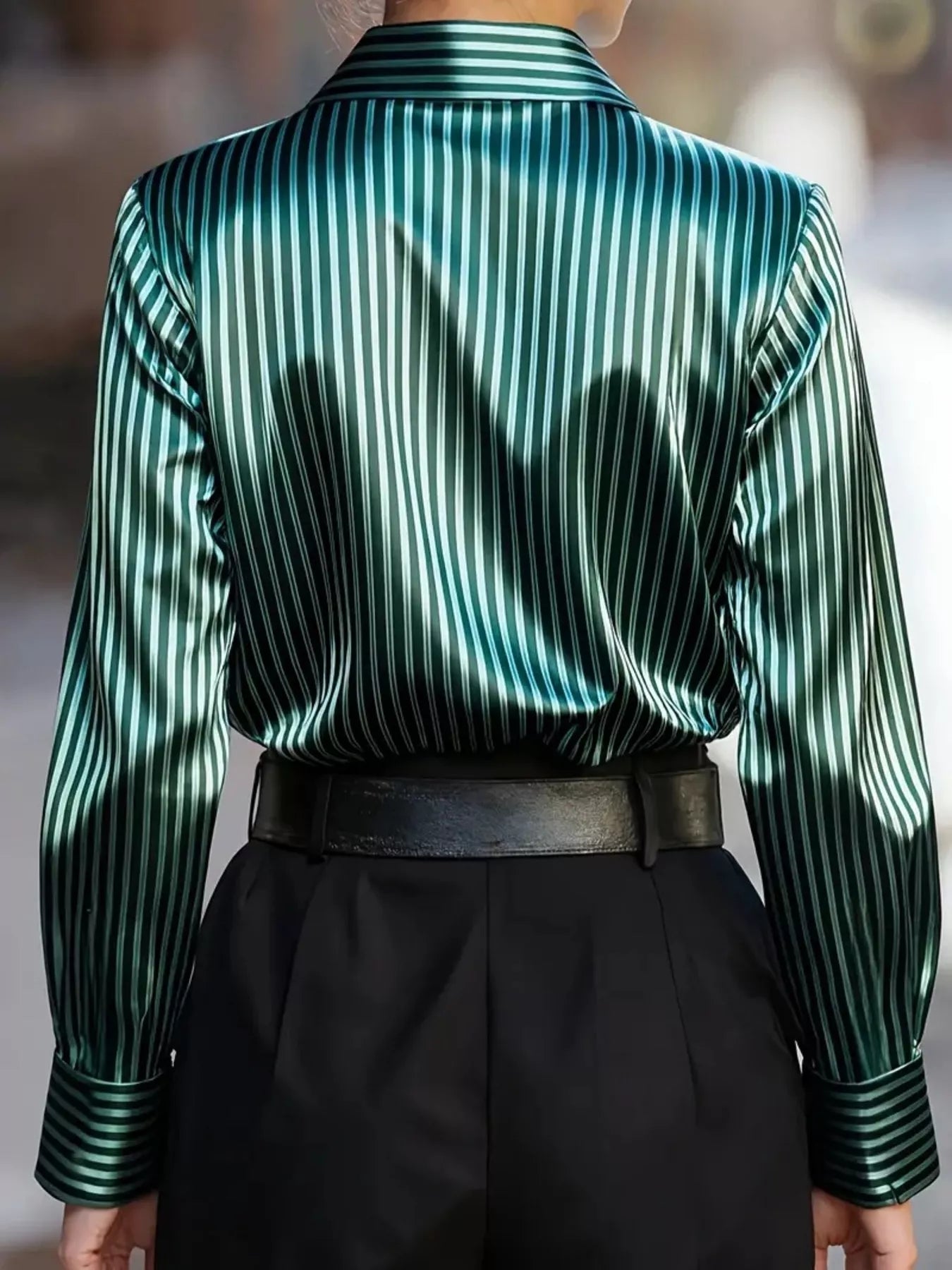 Striped Long Sleeve Shirt - SuzRevera
