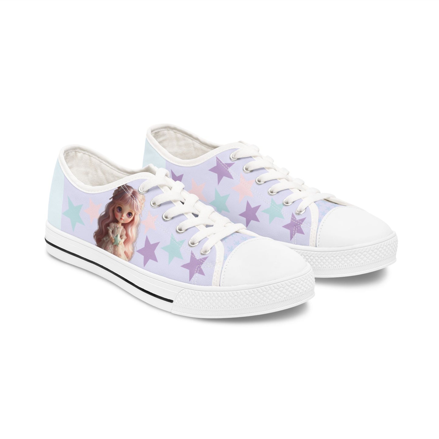 Lia's Secret Garden Low-Top Sneakers | Custom Canvas Comfort Shoes