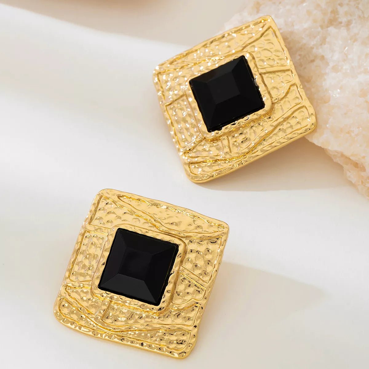 18K Gold-Plated Square Earrings - SuzRevera