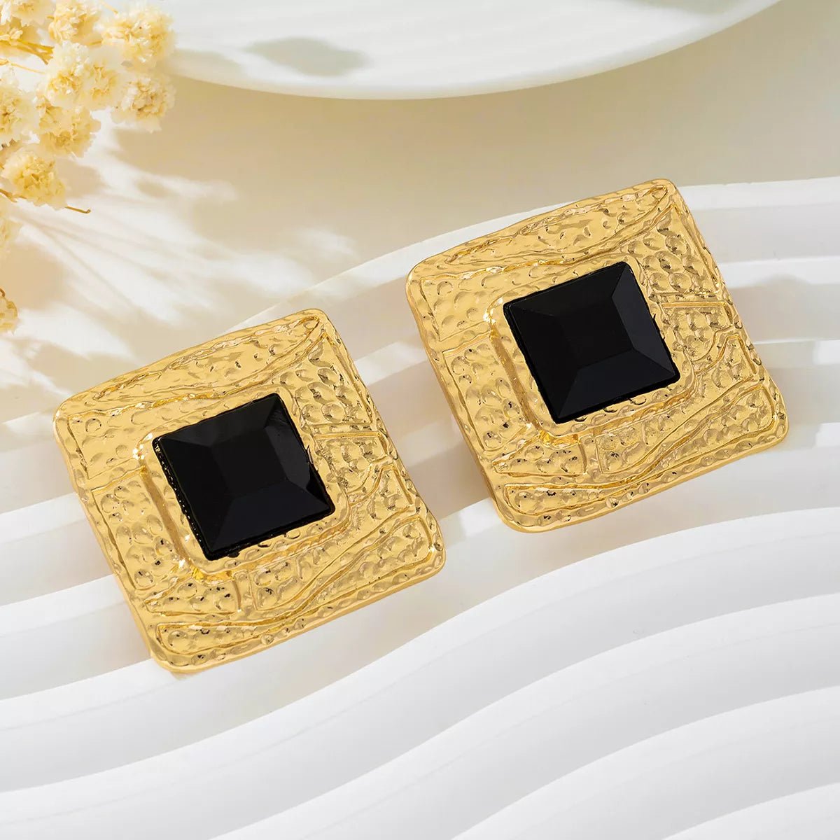 18K Gold-Plated Square Earrings - SuzRevera