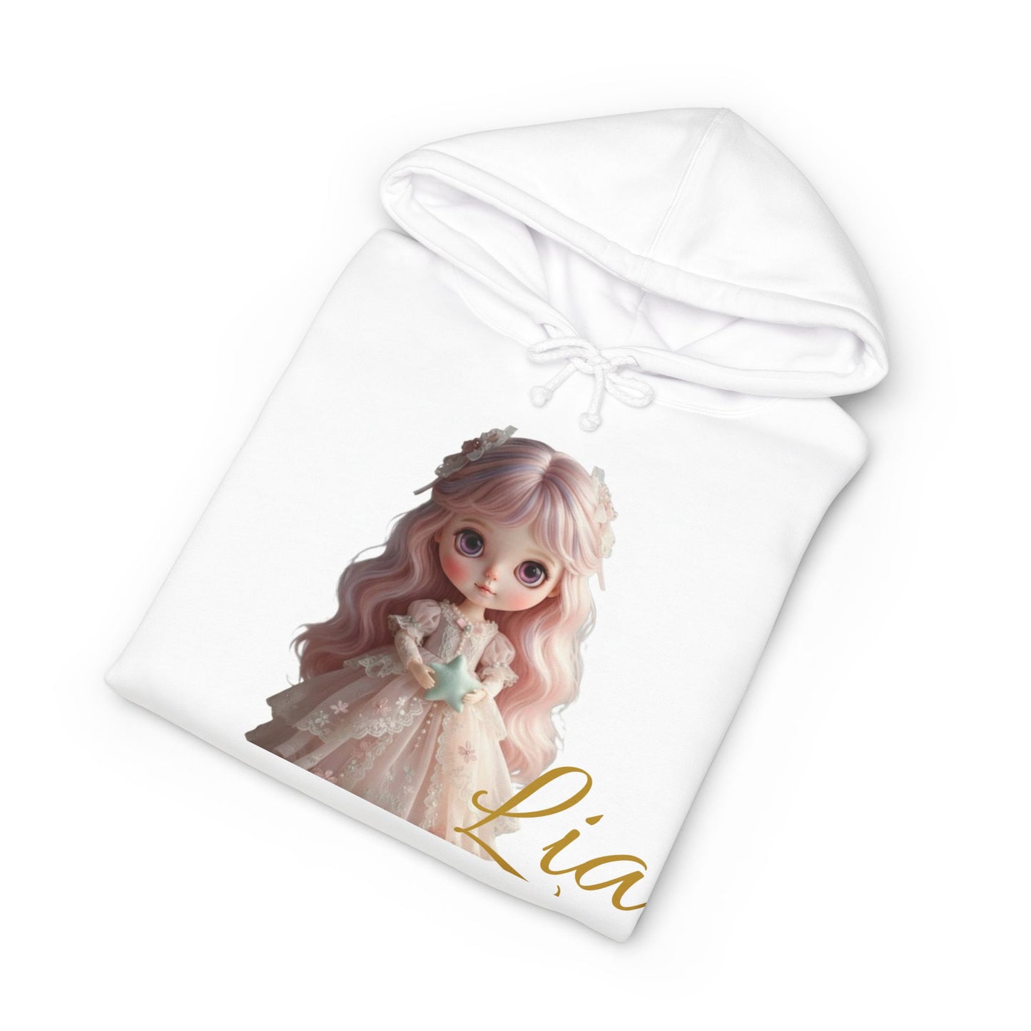 Premium Heavyweight Unisex Hoodie - "Lia Chibi Doll" Portrait Artwear