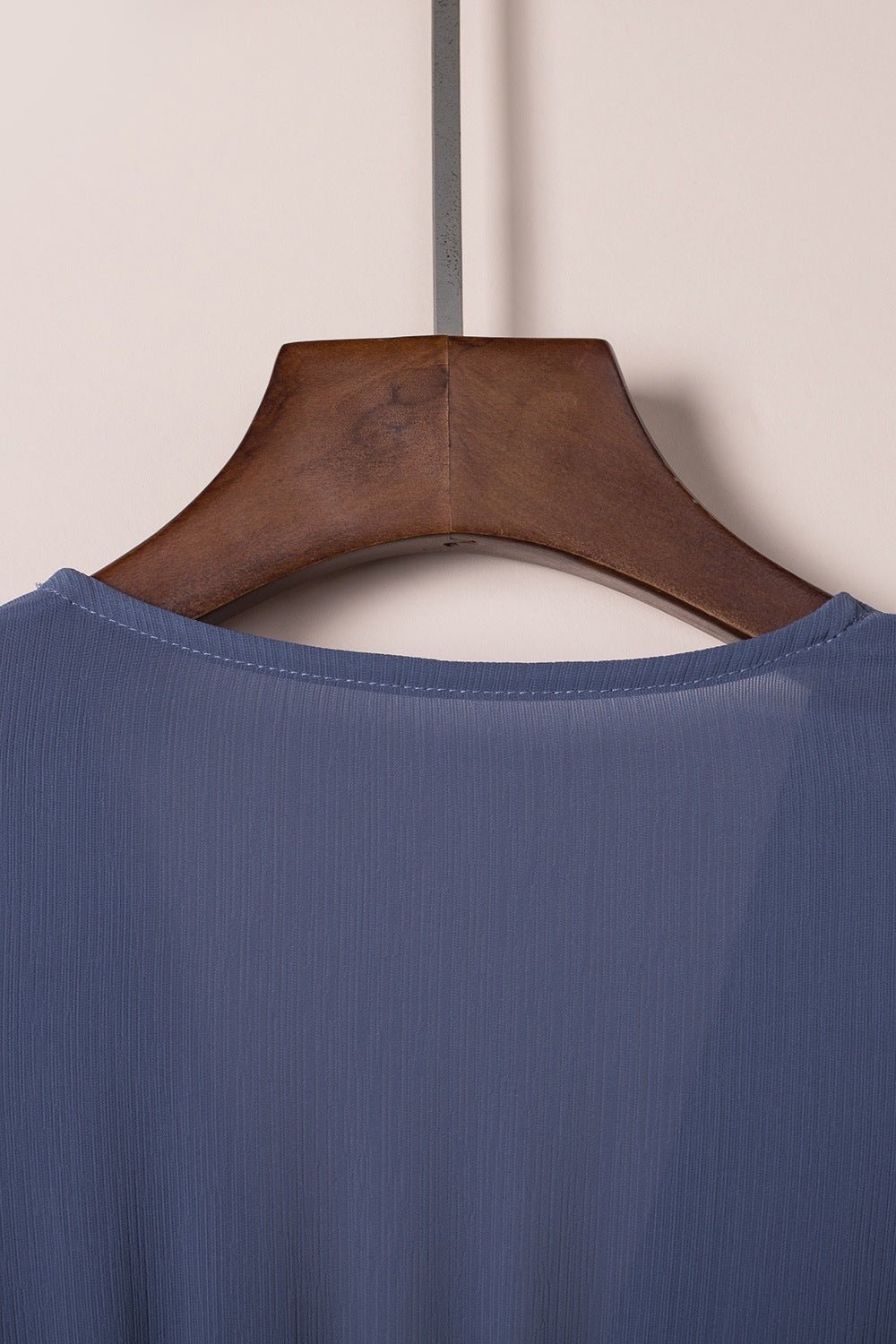 Bow - Tie V - Neck Ruffle Hem Mini Dress - SuzRevera