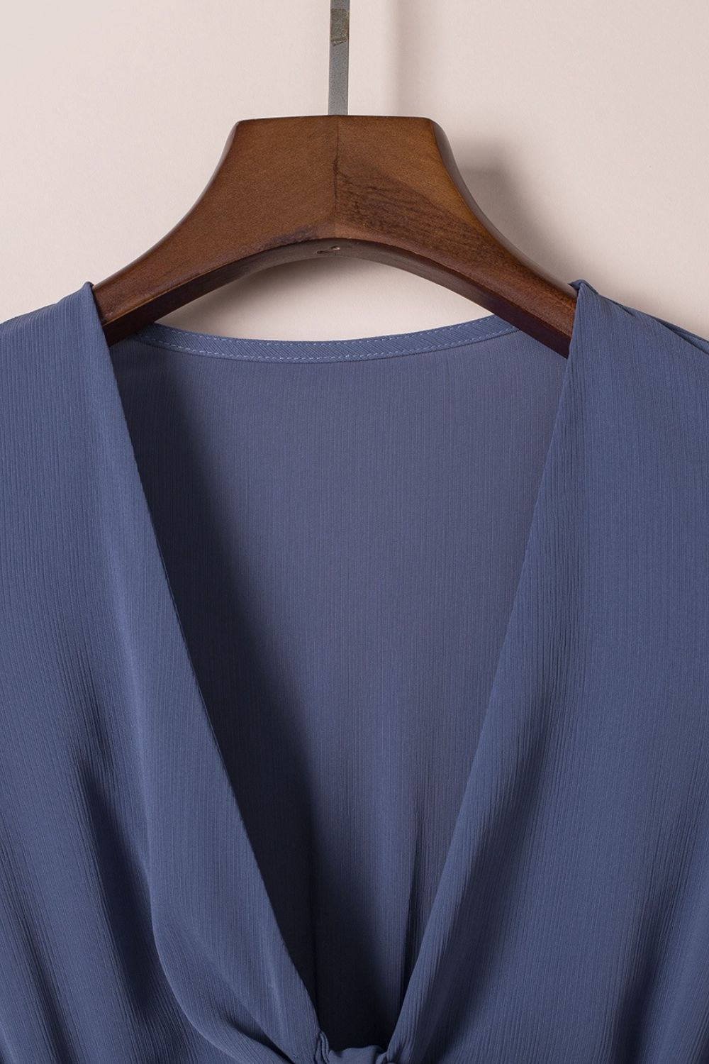 Bow - Tie V - Neck Ruffle Hem Mini Dress - SuzRevera