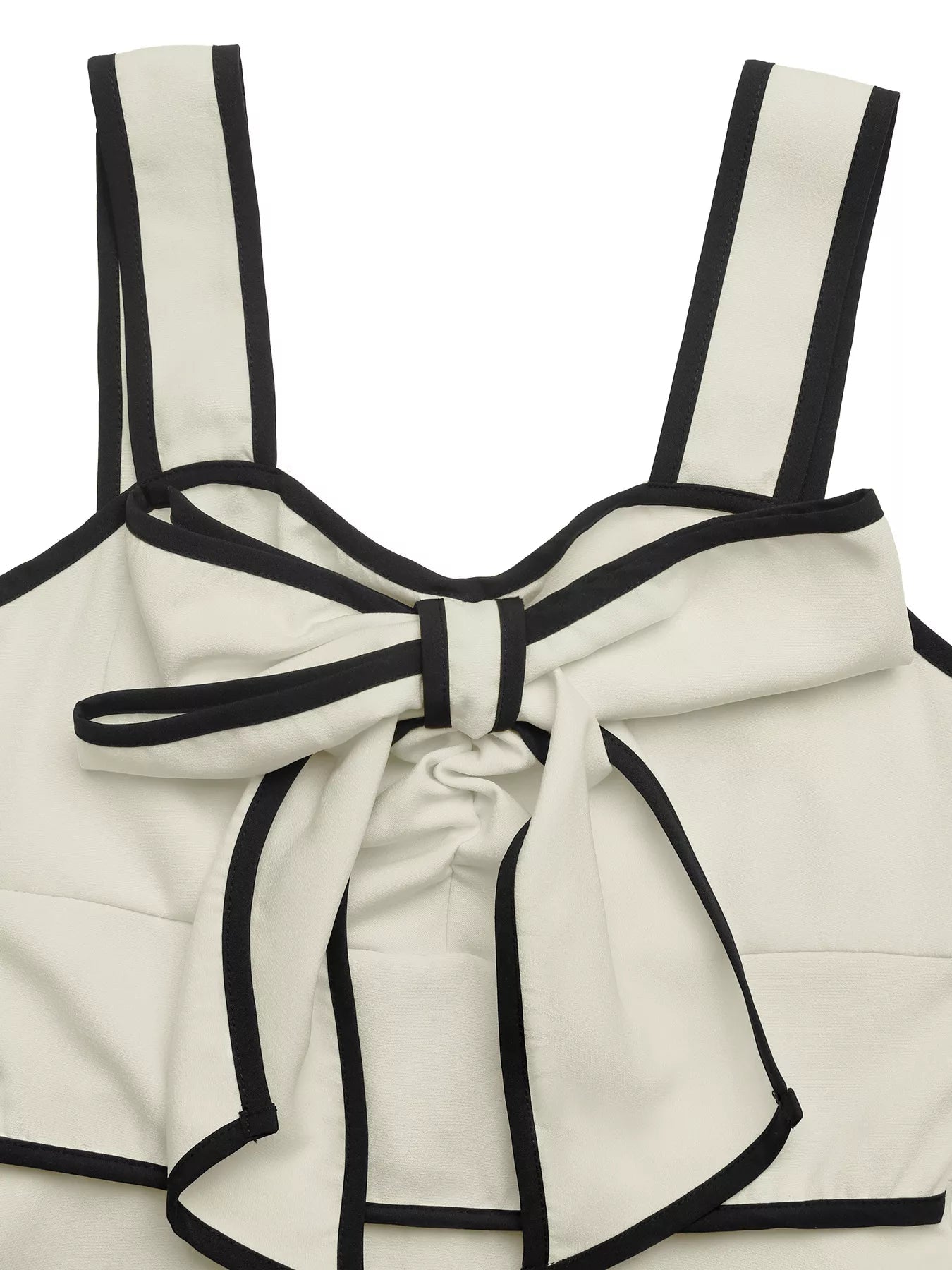 Bowknot Trim A - Line Midi Dress - SuzRevera
