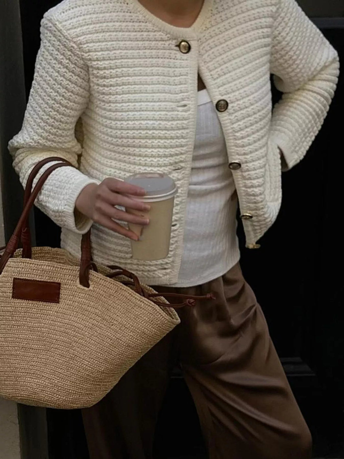 Button-Down Long Sleeve Cardigan - SuzRevera