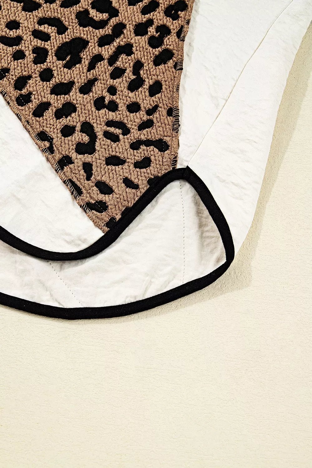 Drawstring Leopard Long Sleeve Hooded Jacket - SuzRevera