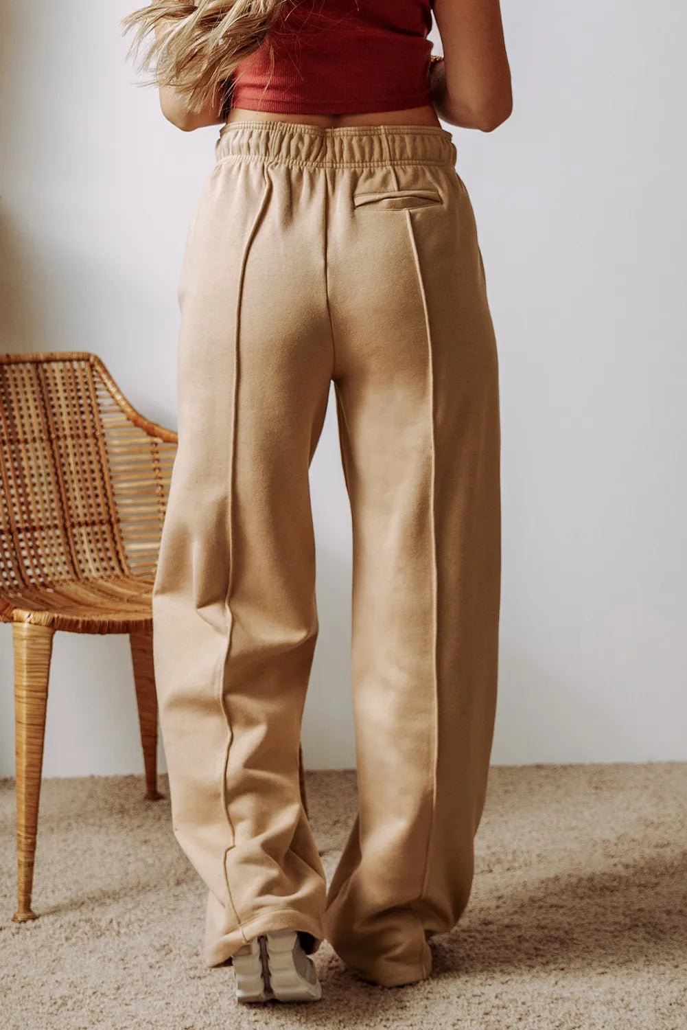 Drawstring Wide Leg Pants with Pockets - SuzRevera