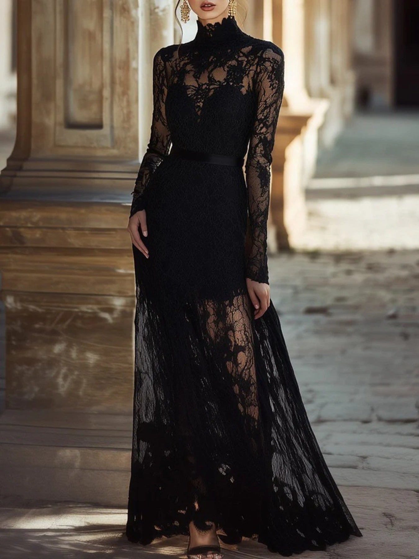 green bridesmaid dress long sleeve V-neckline Velvet Dark Green Bridesmaid Dress Long Sleeves – loveangeldress main image 1