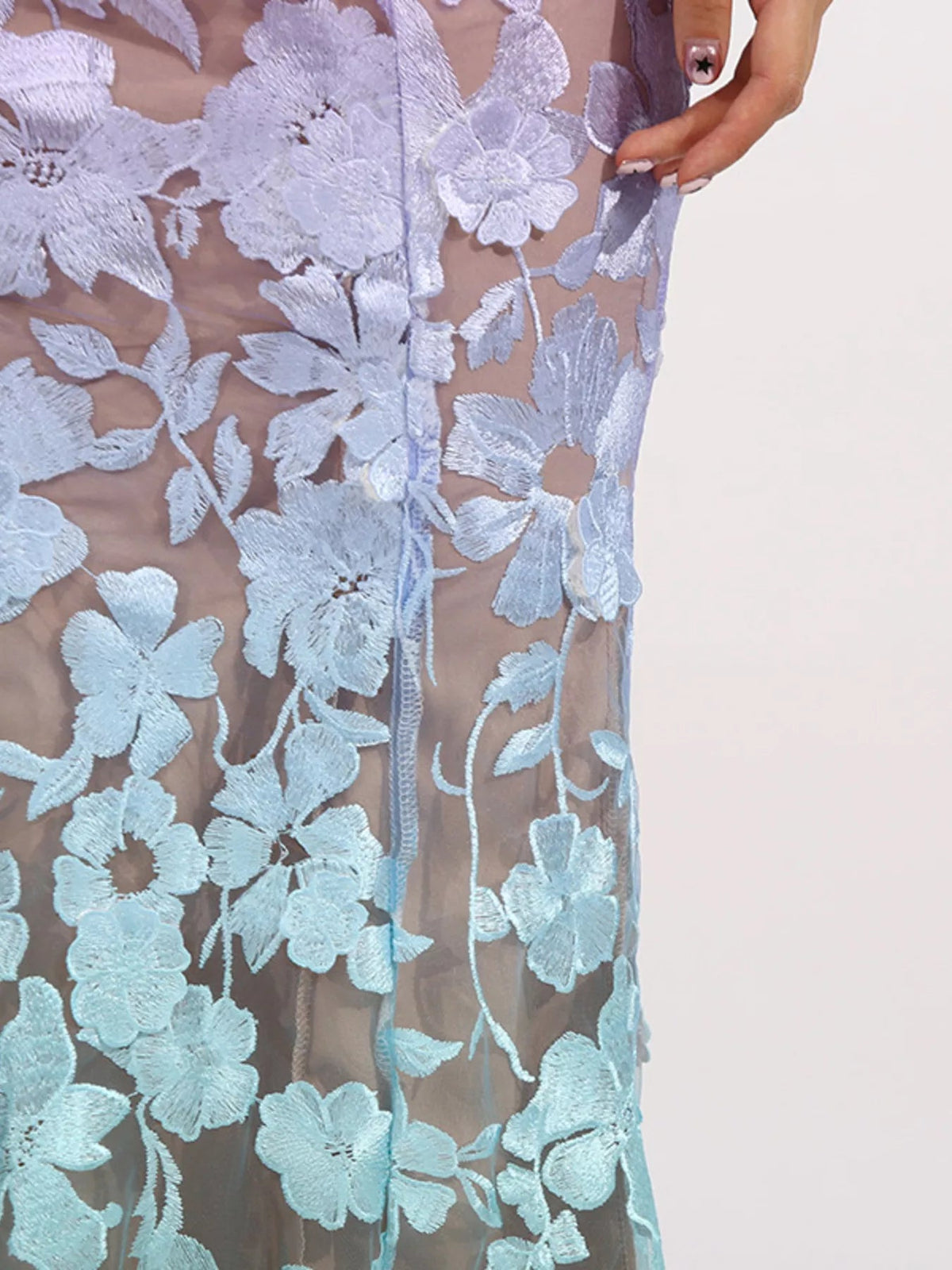 Floral Embroidered Tube Maxi Dress - SuzRevera