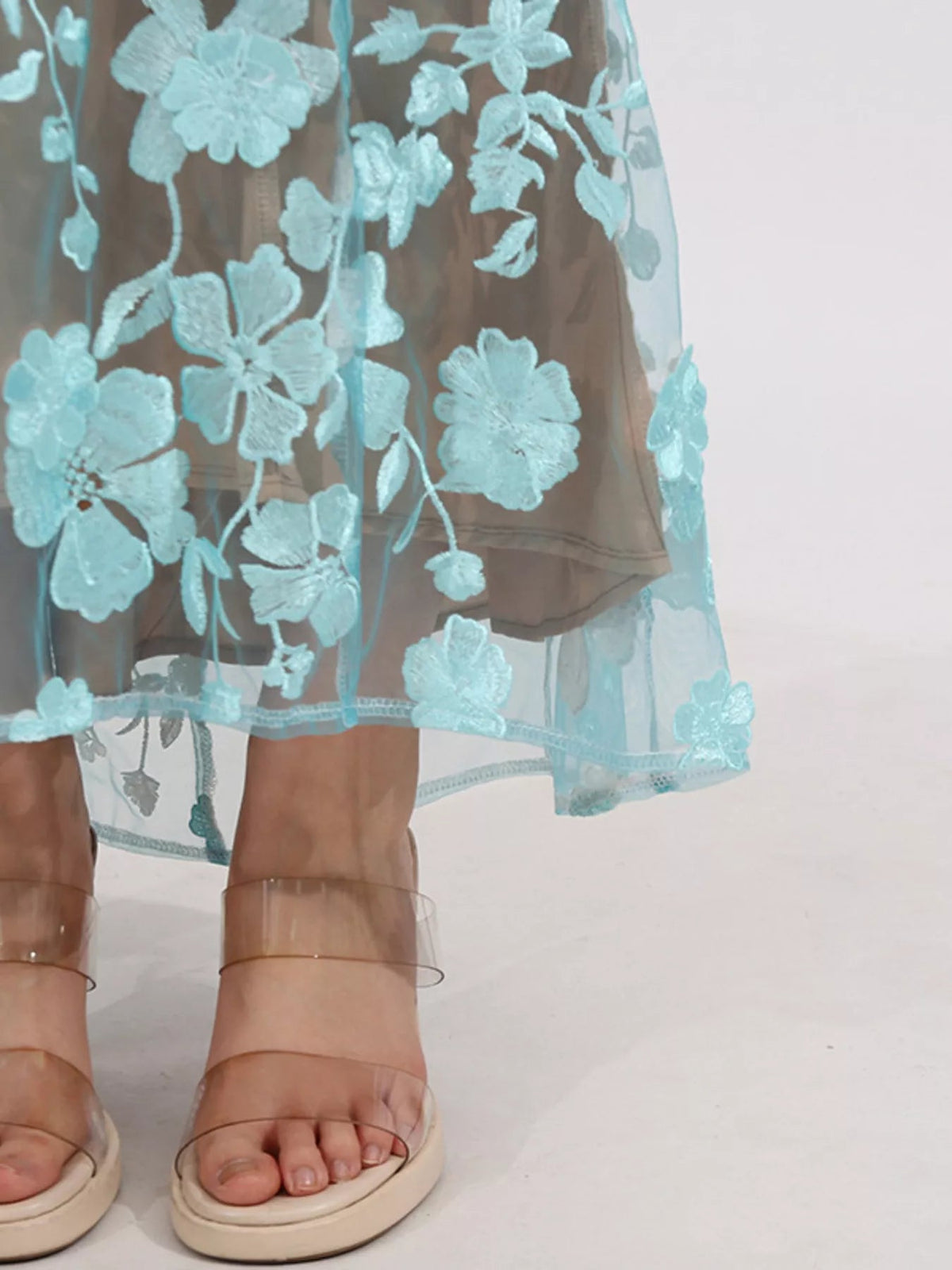 Floral Embroidered Tube Maxi Dress - SuzRevera