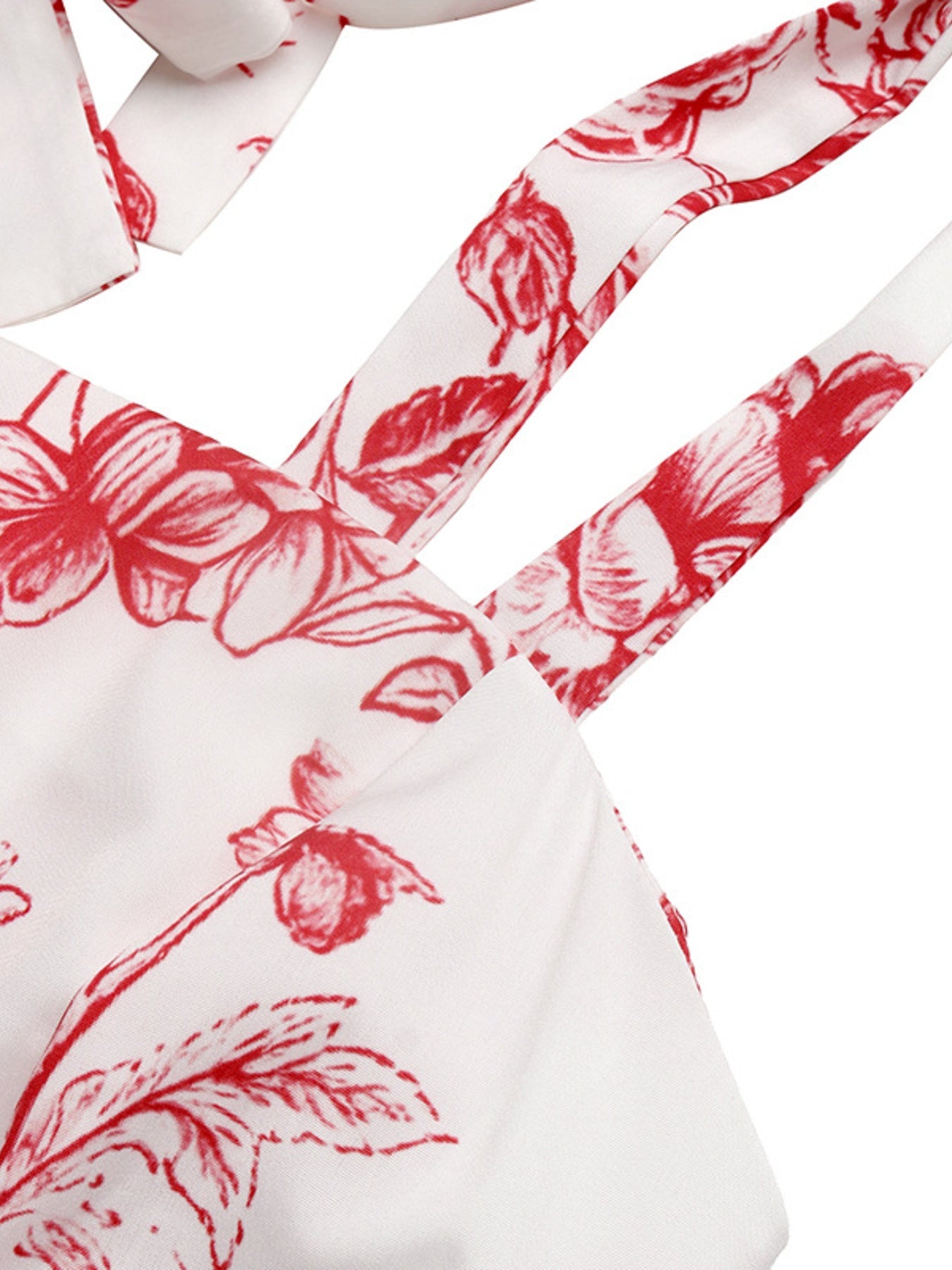Floral Print Tie Strap Maxi Dress - SuzRevera