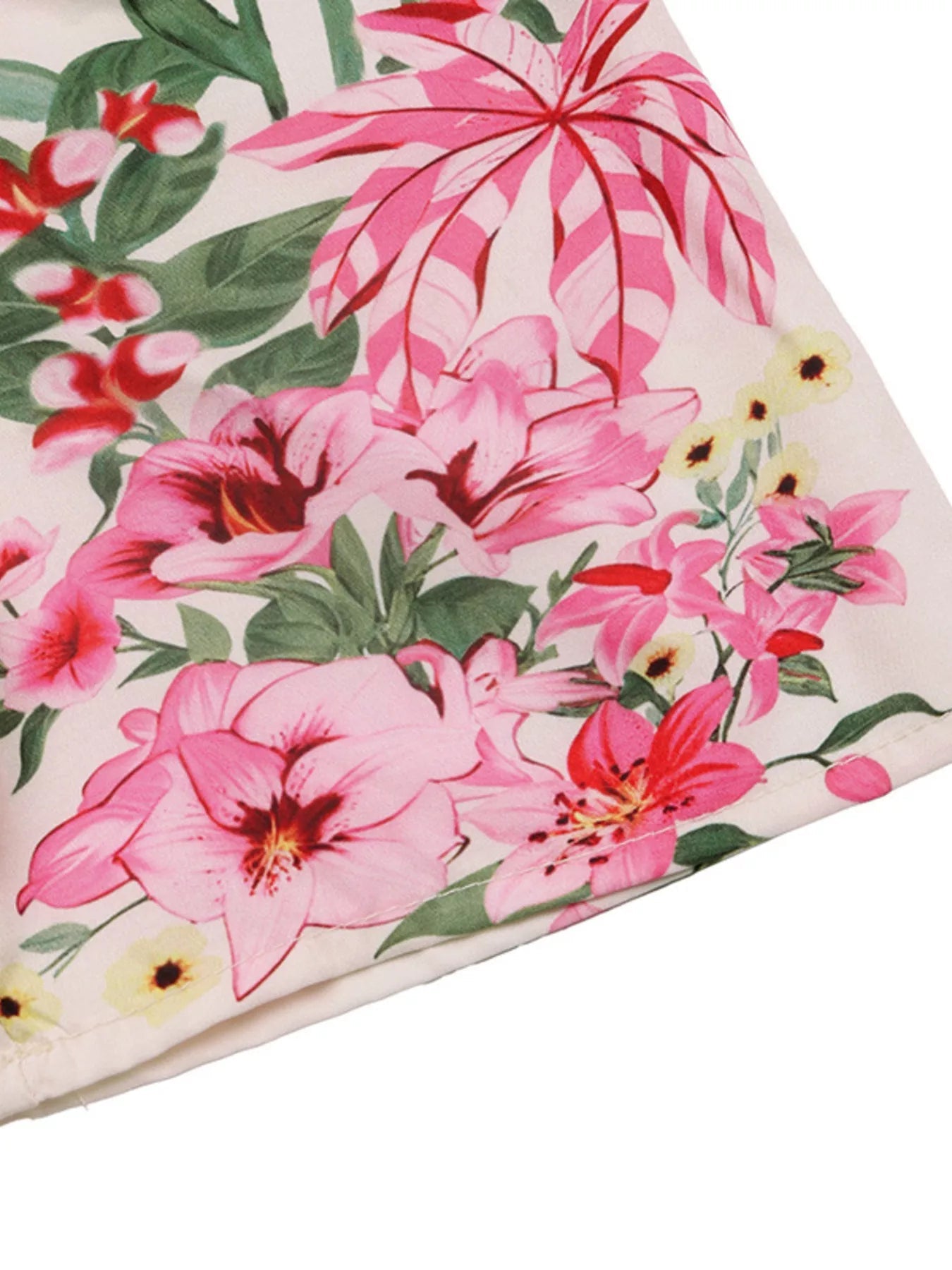 Floral Print V - Neck Midi Dress - SuzRevera