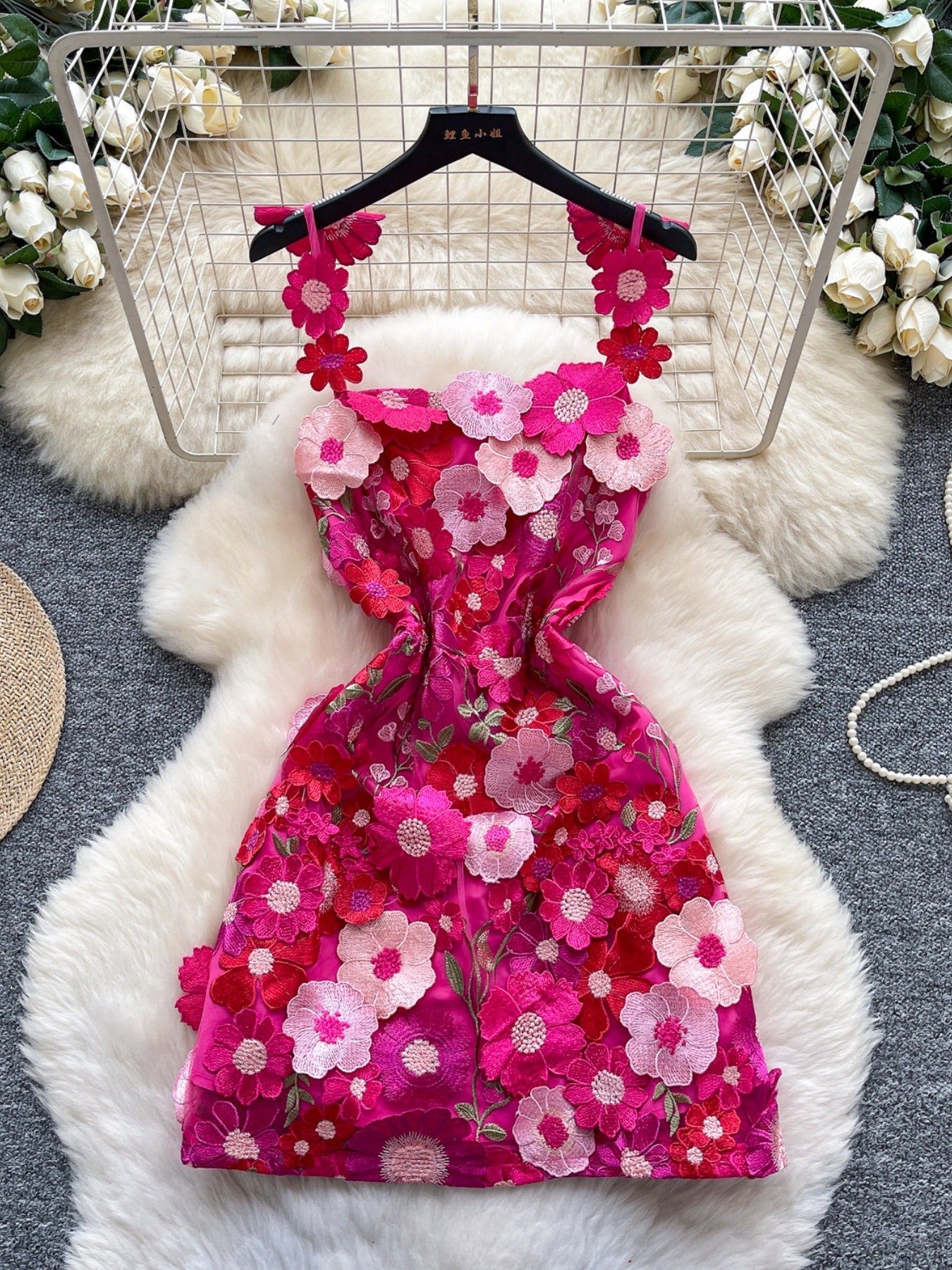 Floral Tie Waist Mini Dress - SuzRevera