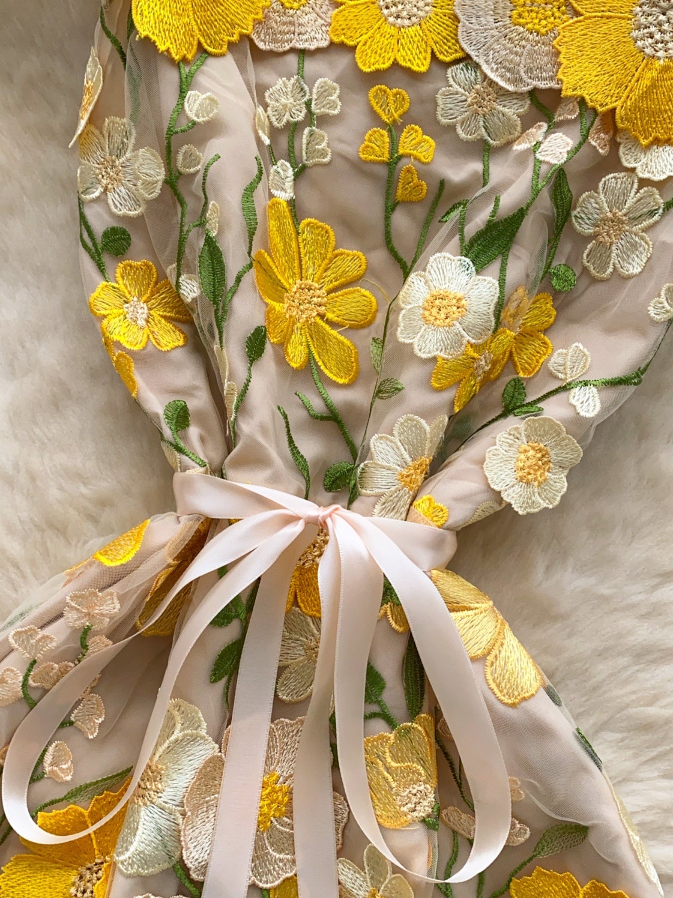 Floral Tie Waist Mini Dress - SuzRevera