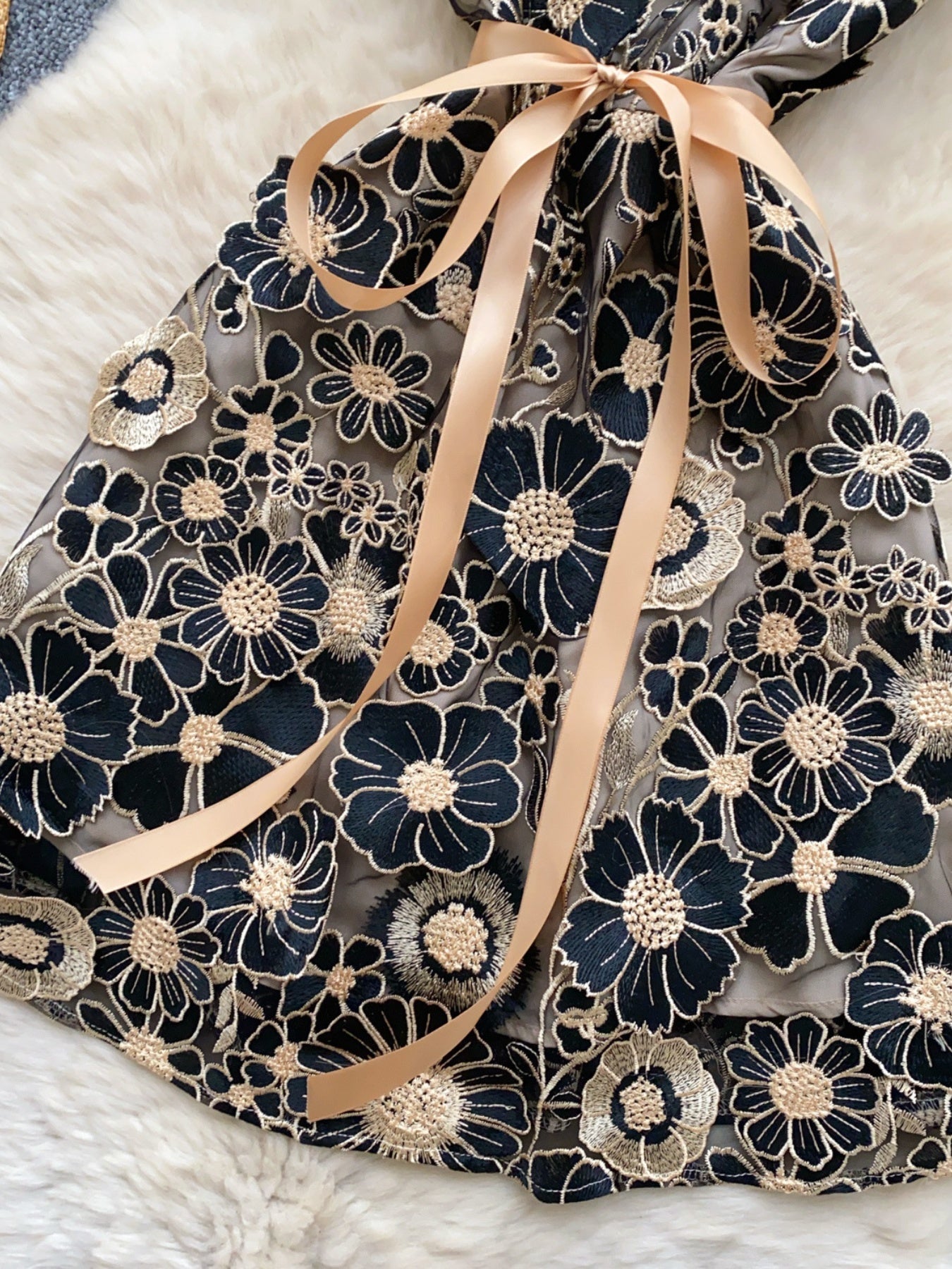 Floral Tie Waist Mini Dress - SuzRevera