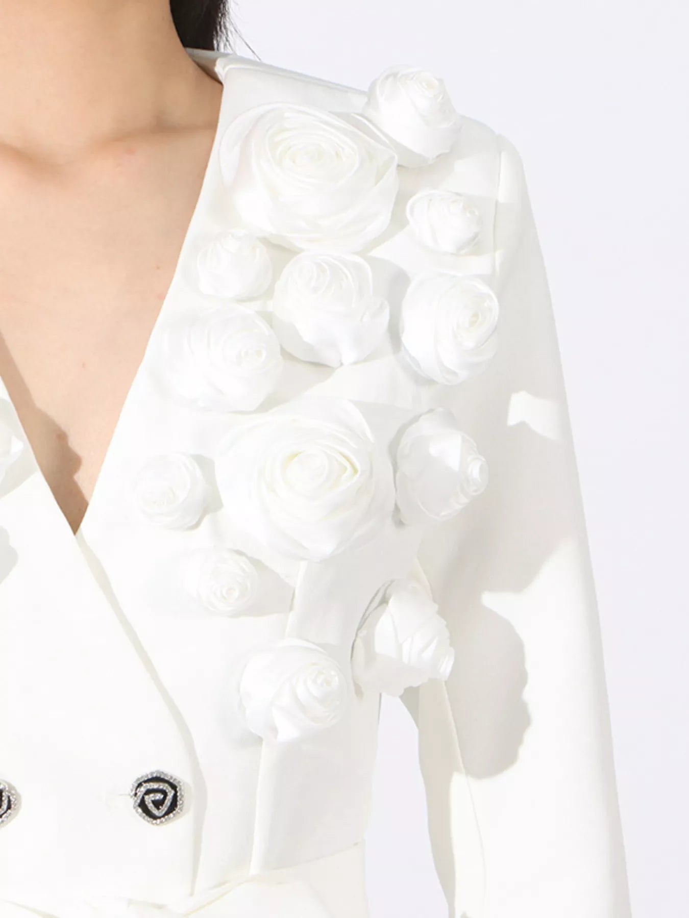 Flower Long Sleeve Blazer and Pants Set - SuzRevera