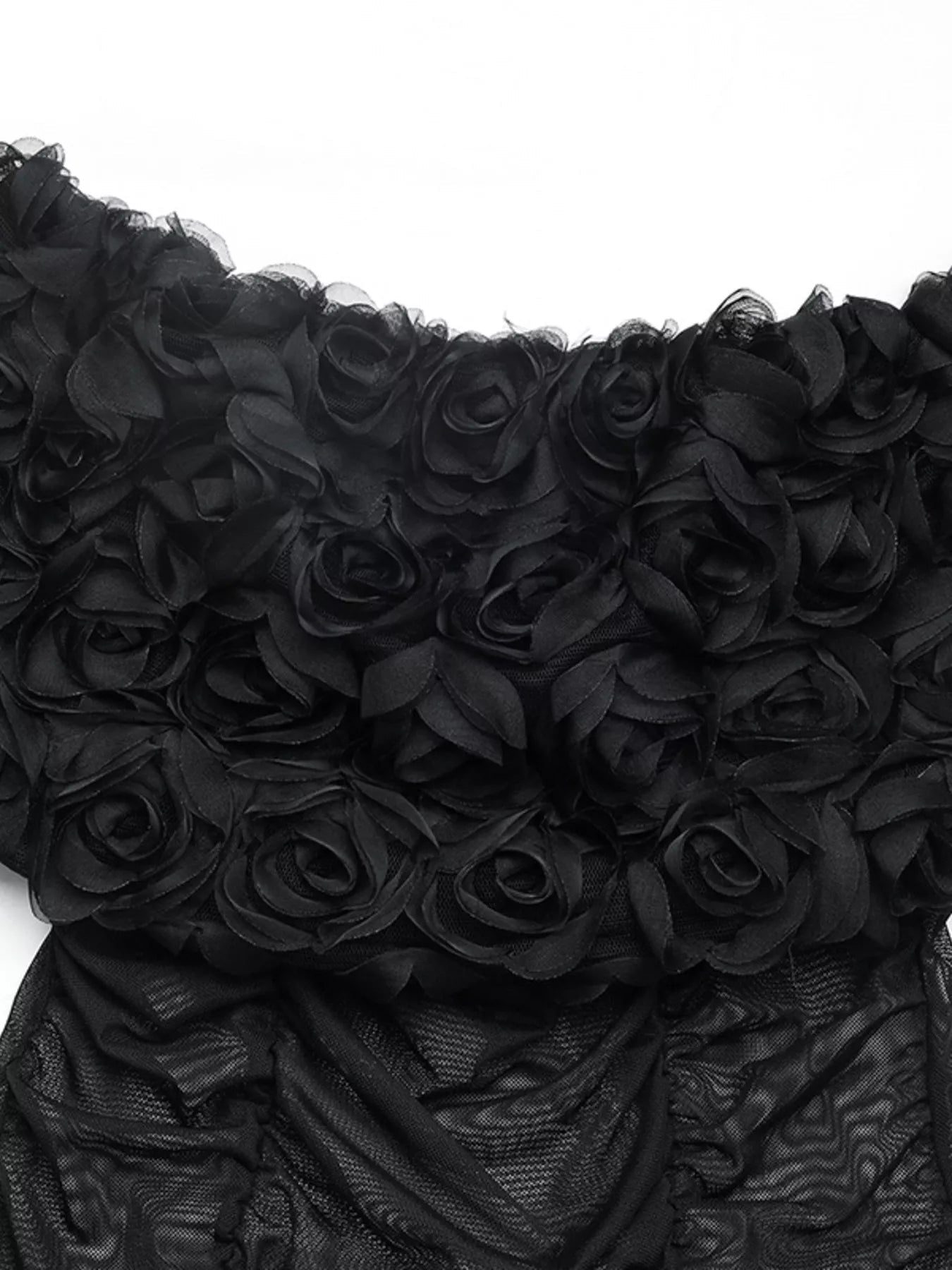 Flower Off - Shoulder Mesh Bodysuit - SuzRevera