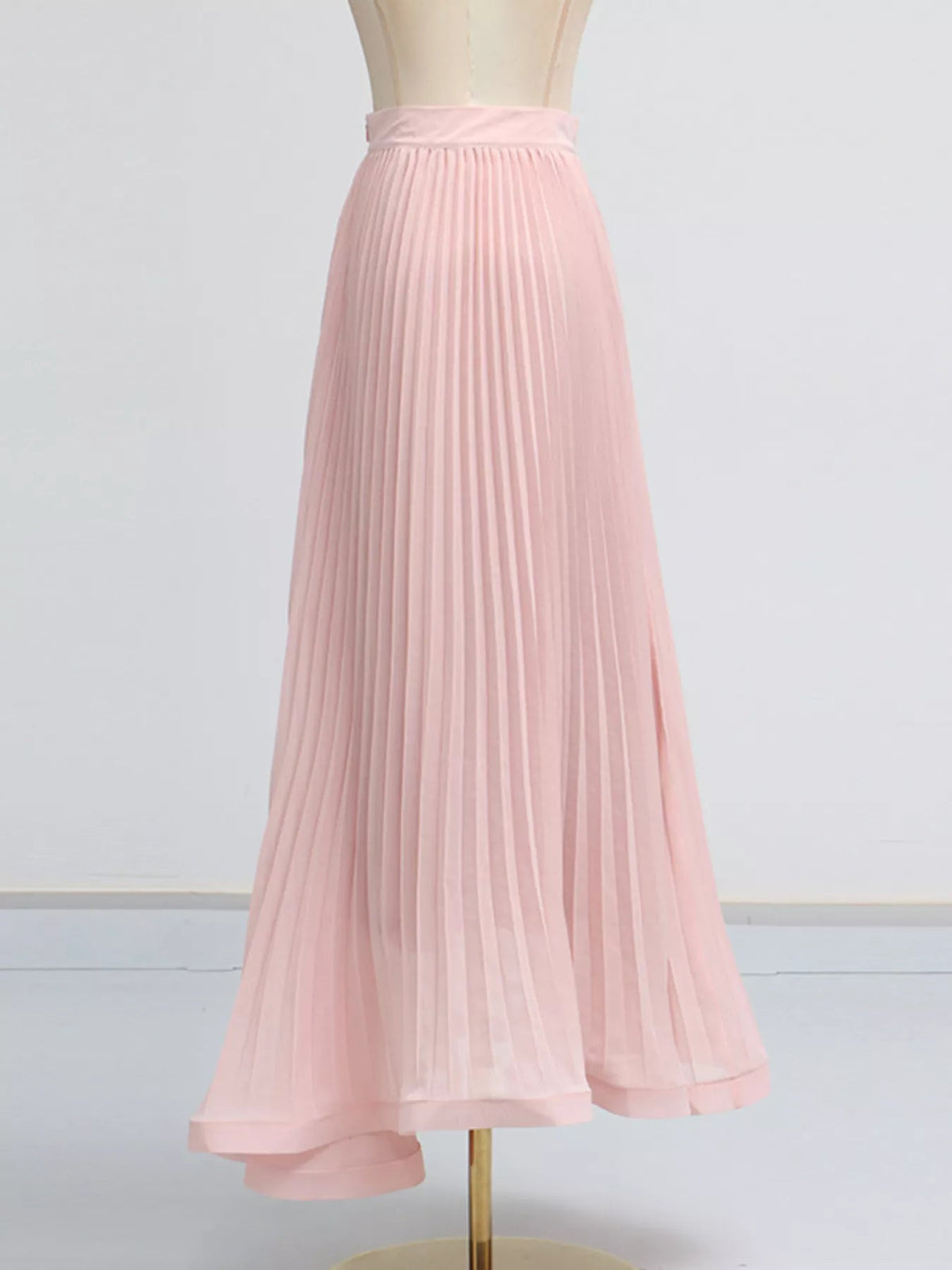 Frill Lapel Collar Top and Pleated Skirt Set - SuzRevera