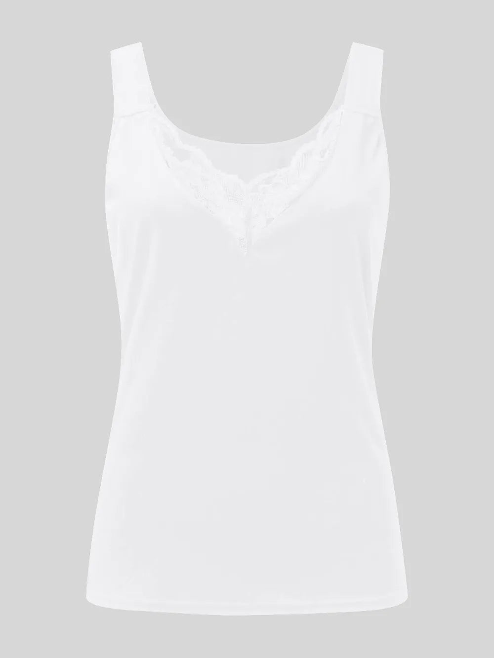 Full Size Lace Detail Sweetheart Neck Tank - SuzRevera