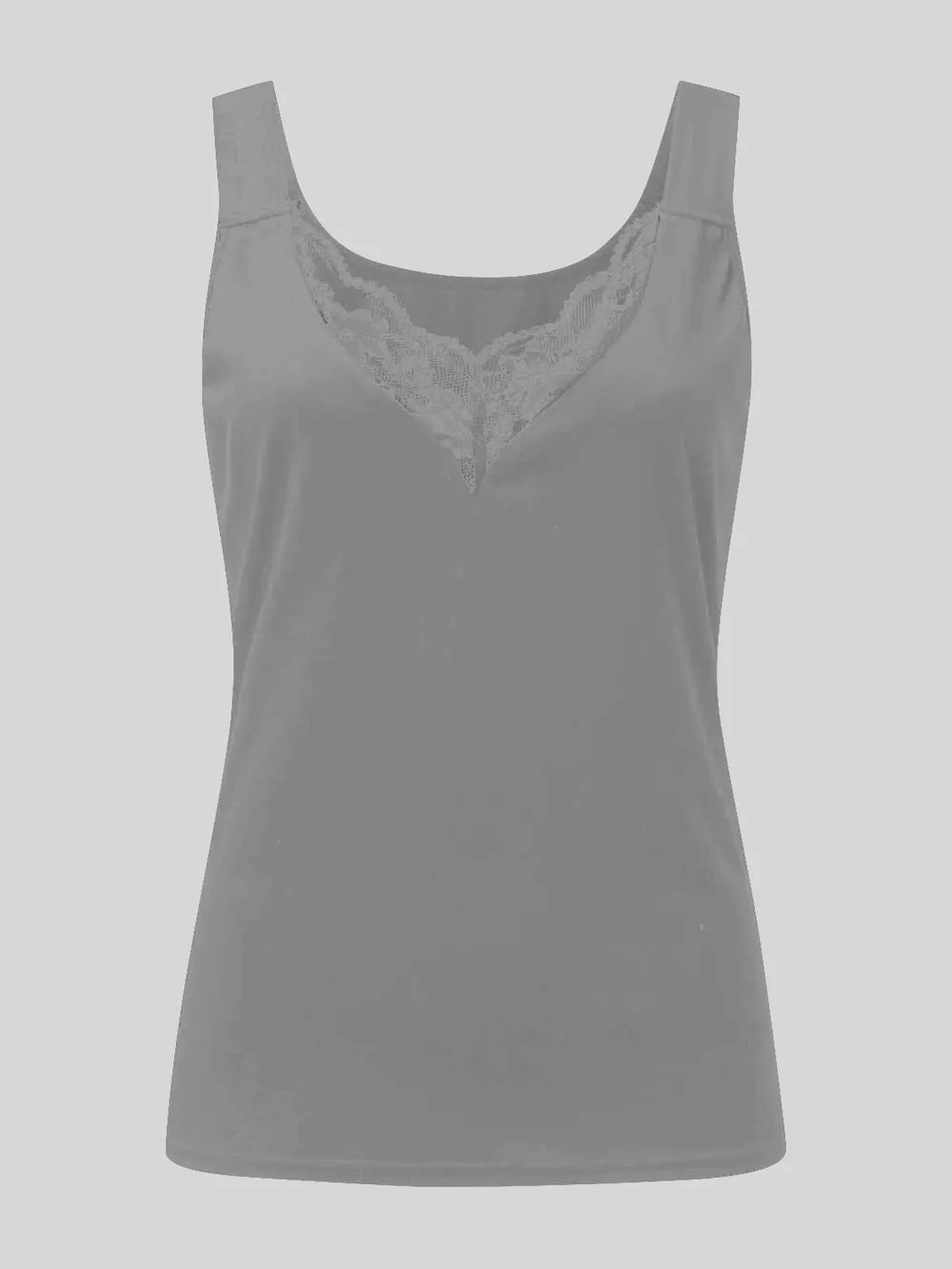 Full Size Lace Detail Sweetheart Neck Tank - SuzRevera