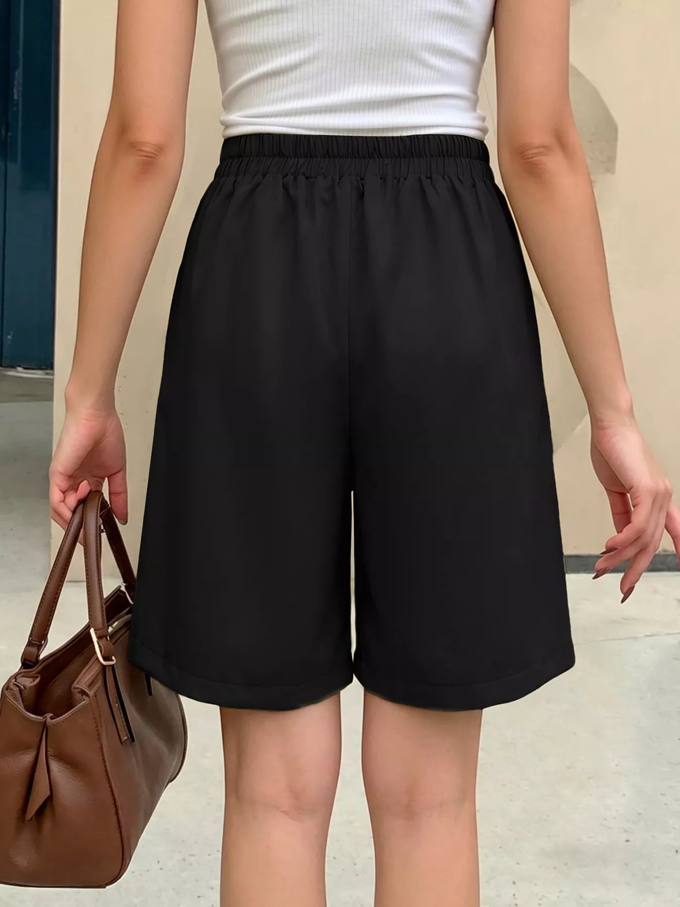 High-Waisted Pleated Shorts - SuzRevera