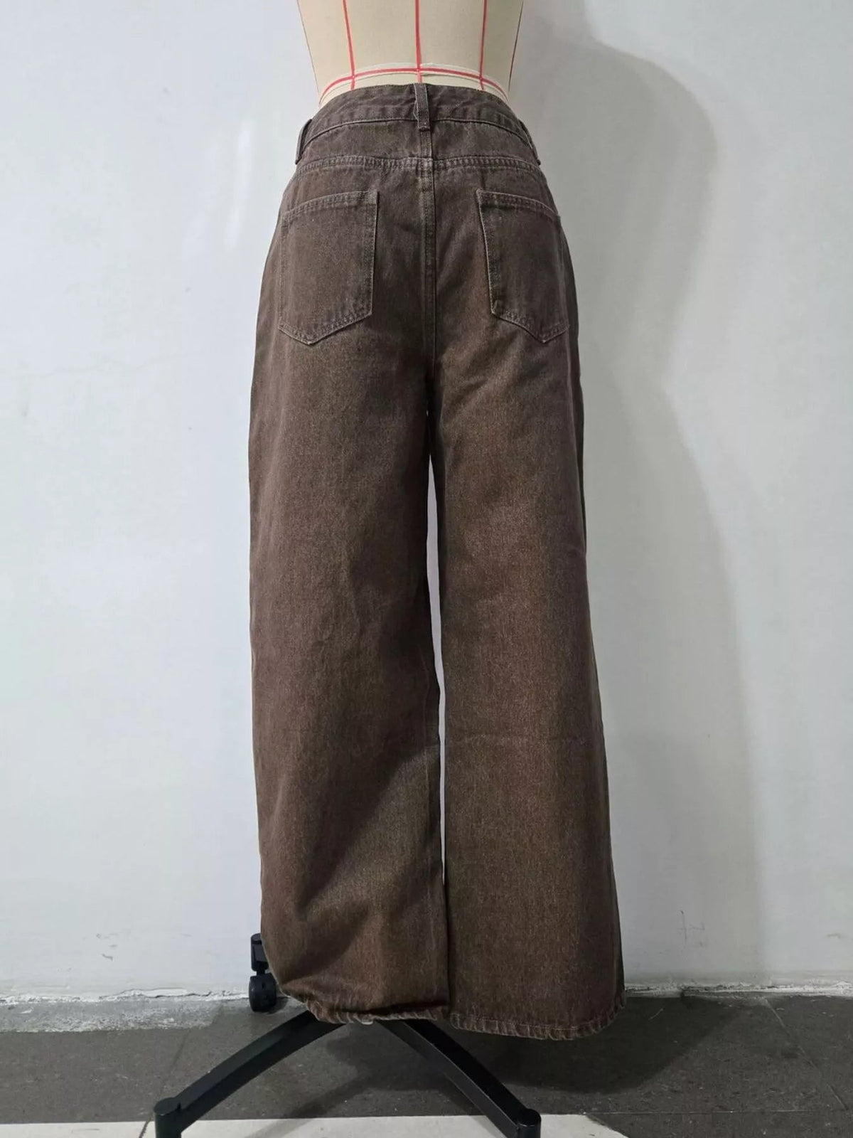 High-Waisted Wide-Leg Jeans with Tie-Waist Detail - SuzRevera