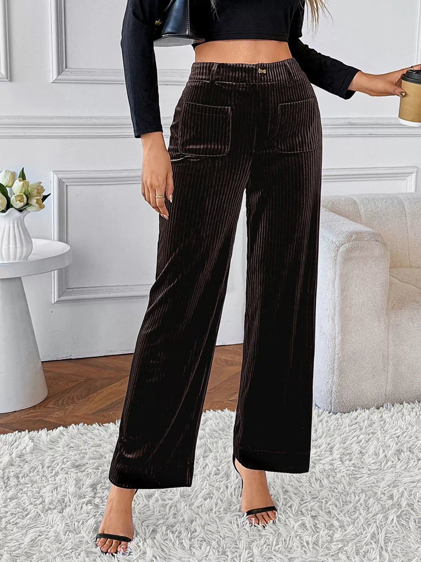 High - Waisted Wide - Leg Pants - SuzRevera