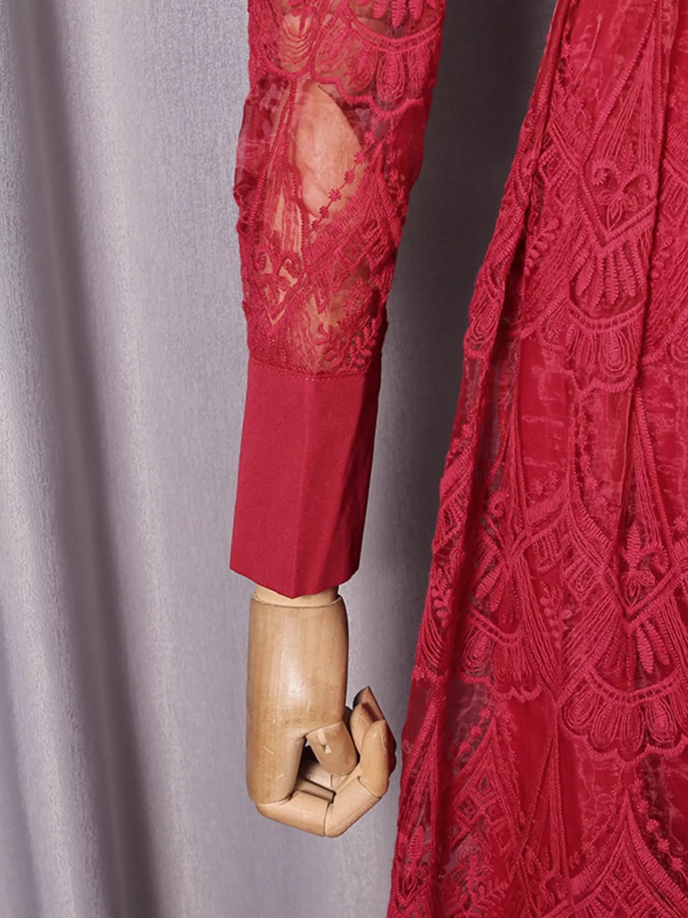 Lace Button Front Midi Dress - SuzRevera