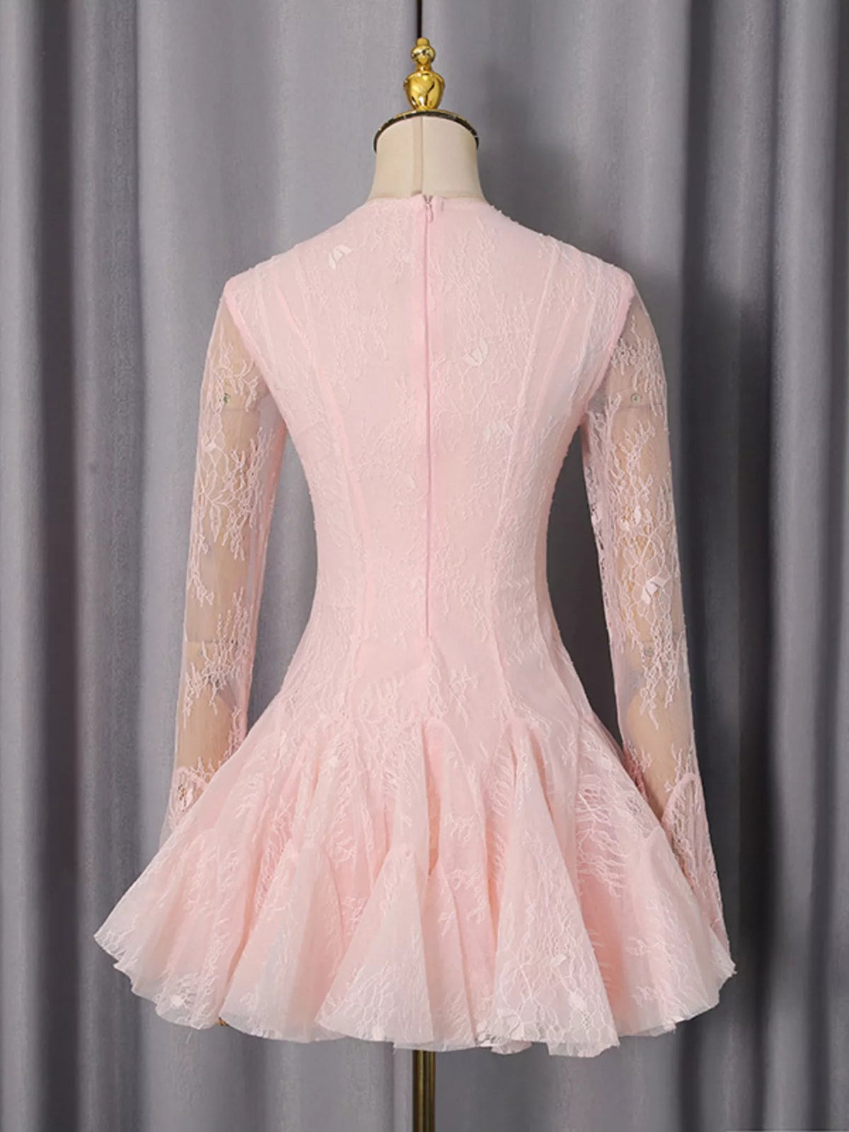Lace Flare Sleeve Mini Dress - SuzRevera