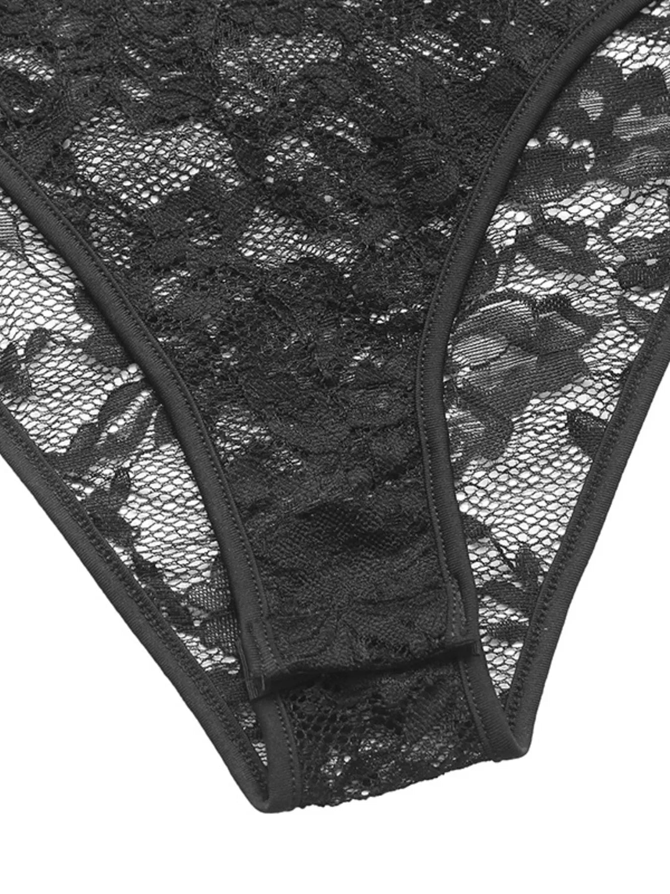Lace Long Sleeve V - Neck Bodysuit - SuzRevera