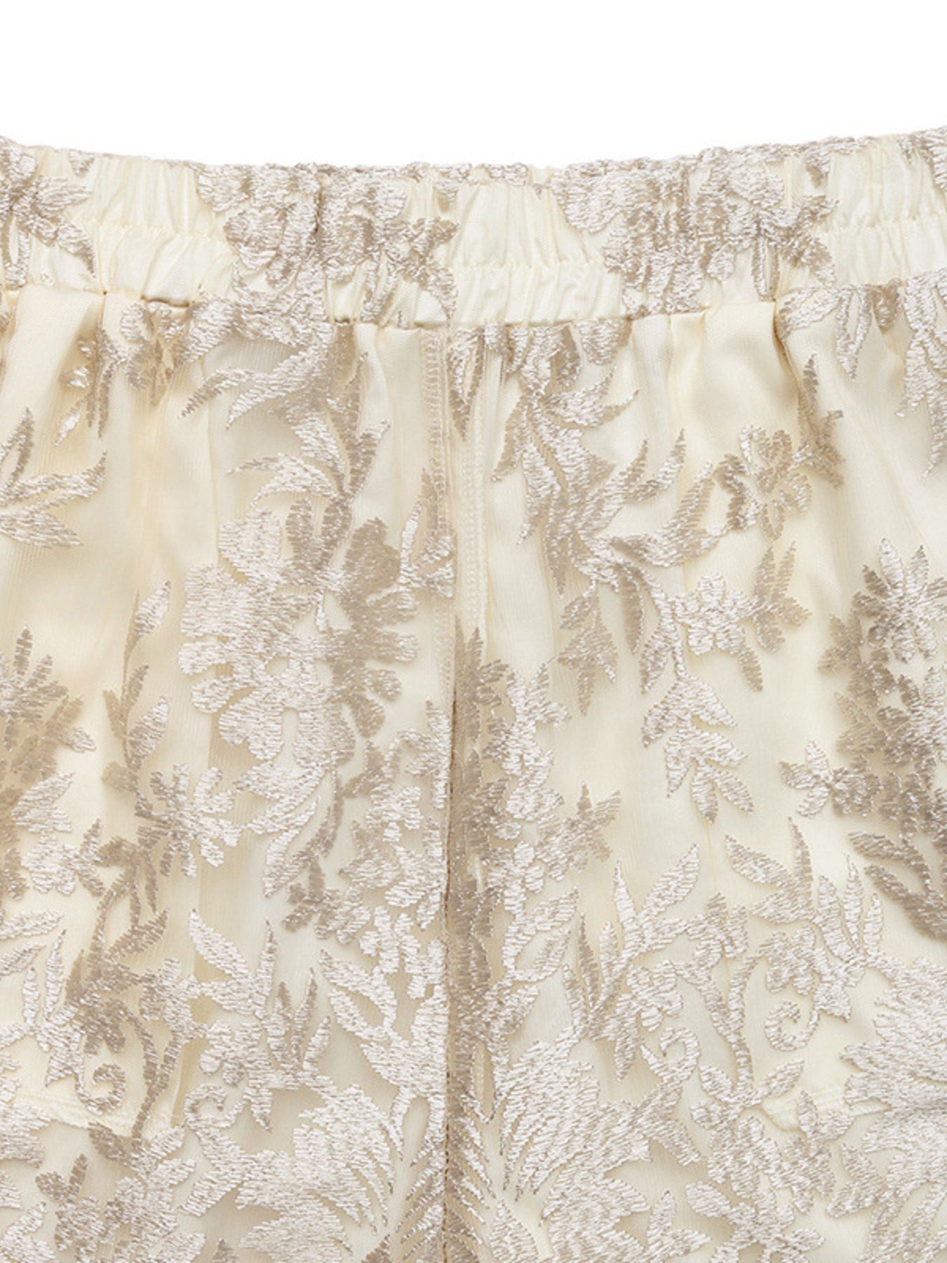 Lace Scalloped Hem Elastic Waist Shorts - SuzRevera