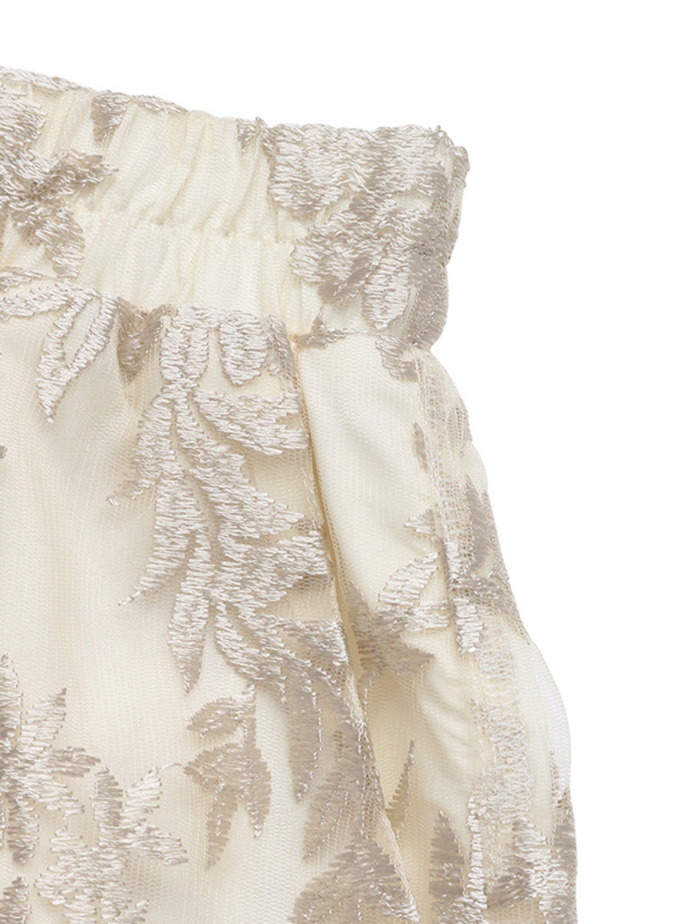 Lace Scalloped Hem Elastic Waist Shorts - SuzRevera