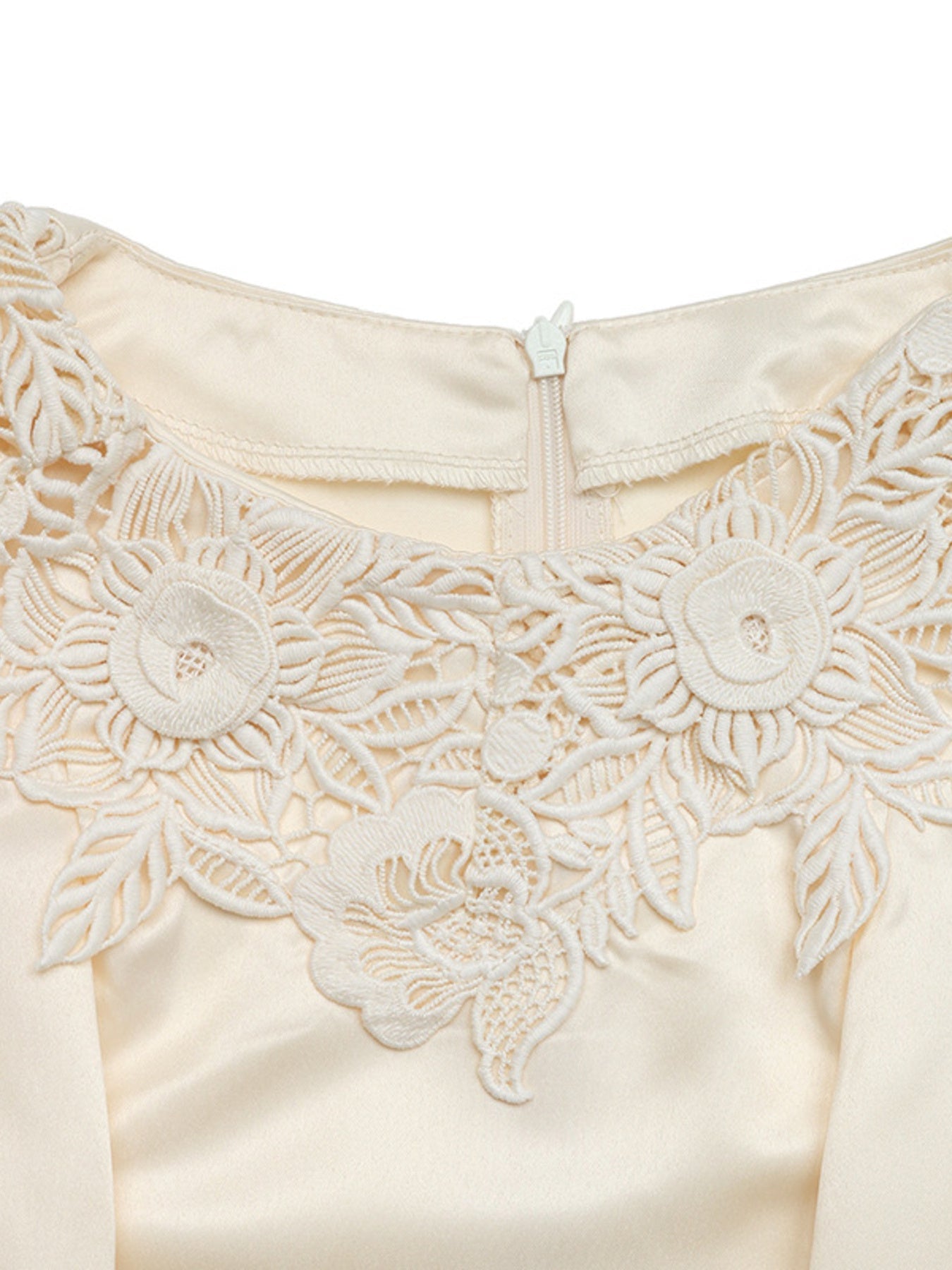 Lace Trimmed Short Sleeve Blouse - SuzRevera