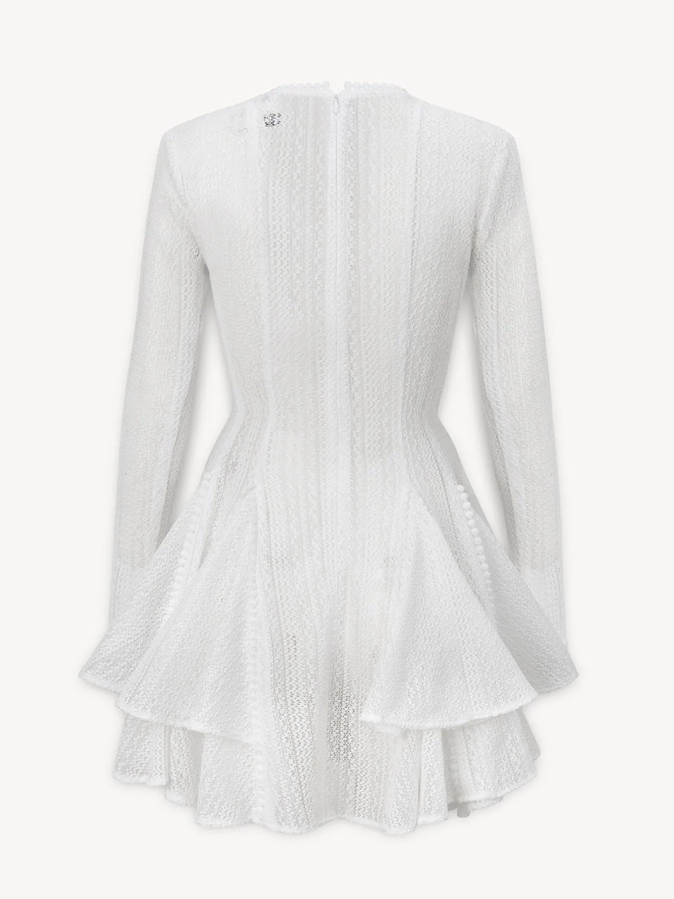 Layered Round Neck Long Sleeve Dress - SuzRevera