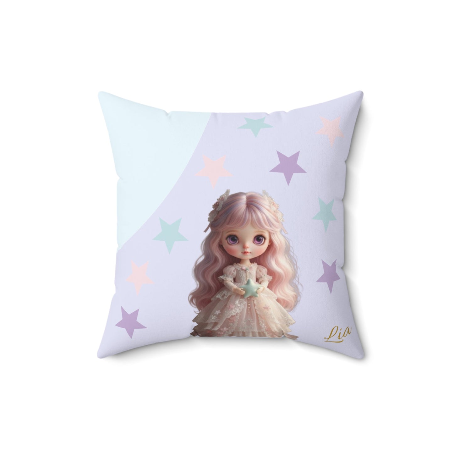 Lia 'Dream Guardian' Decorative Pillow (16x16) | SuzRevera Kawaii Home Decor - SuzRevera