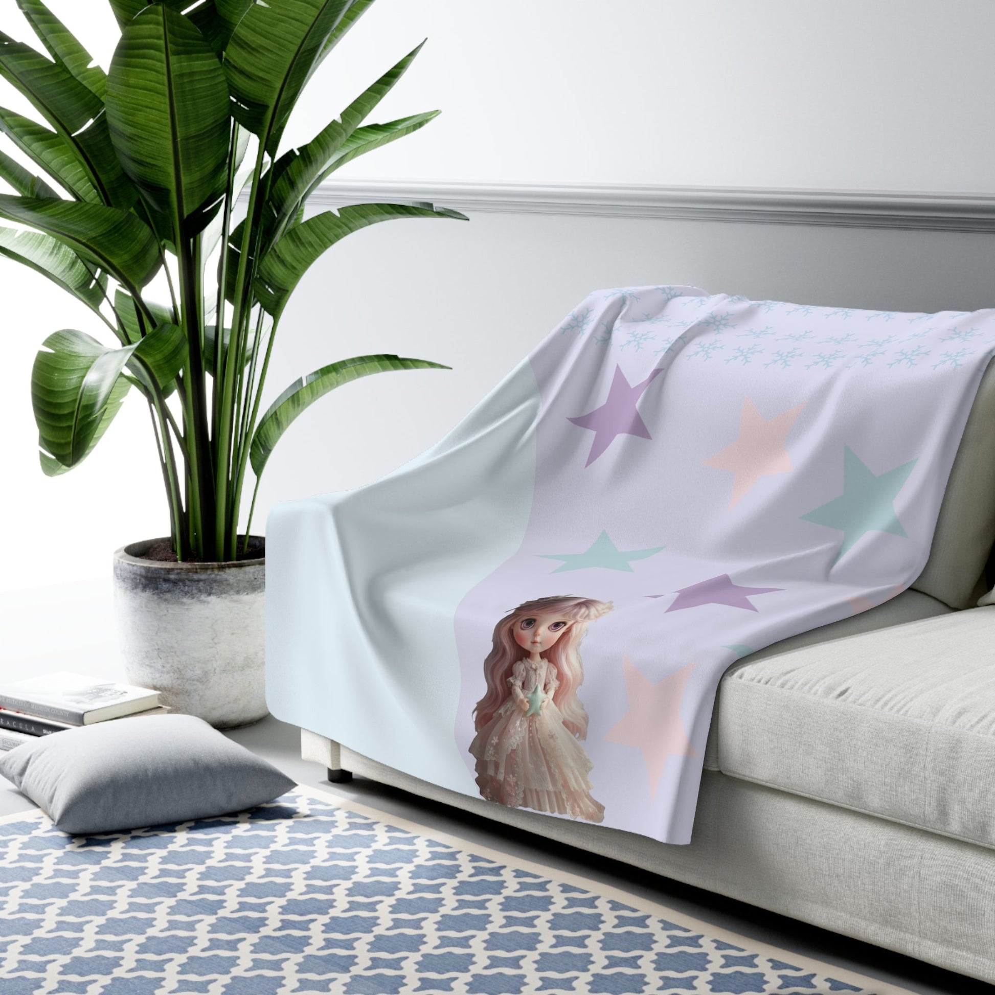 Lia's Secret Garden Cozy Sherpa Fleece Blanket | Soft & Warm Throw Blanket 60"x80" - SuzRevera
