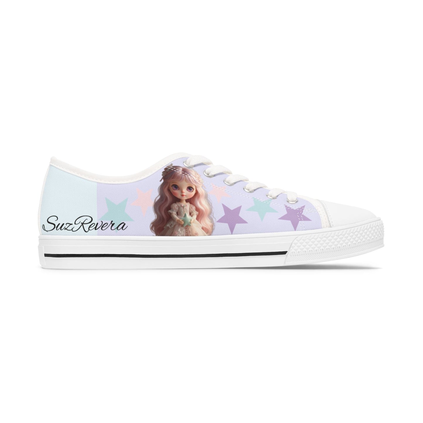 Lia's Secret Garden Low - Top Sneakers | Custom Canvas Comfort Shoes - SuzRevera
