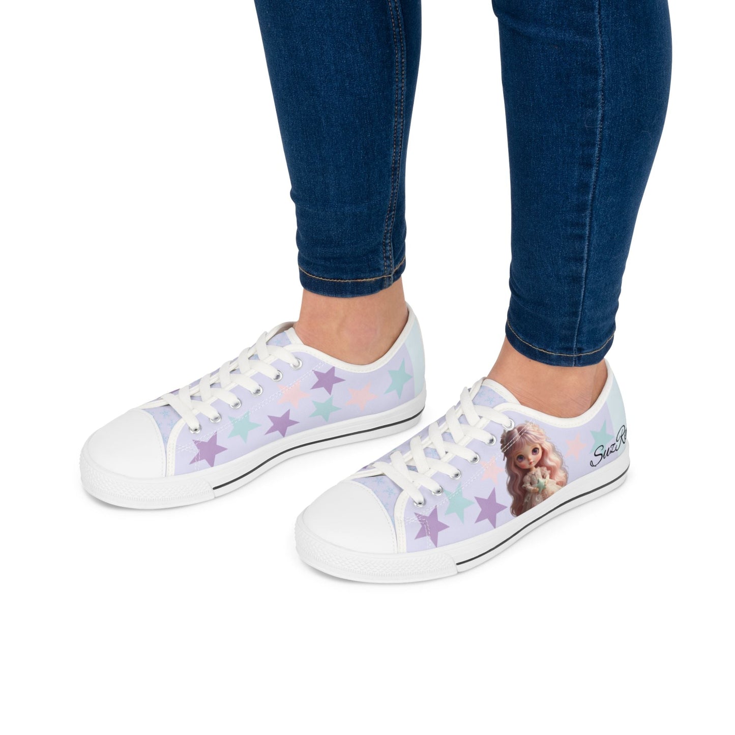 Lia's Secret Garden Low - Top Sneakers | Custom Canvas Comfort Shoes - SuzRevera