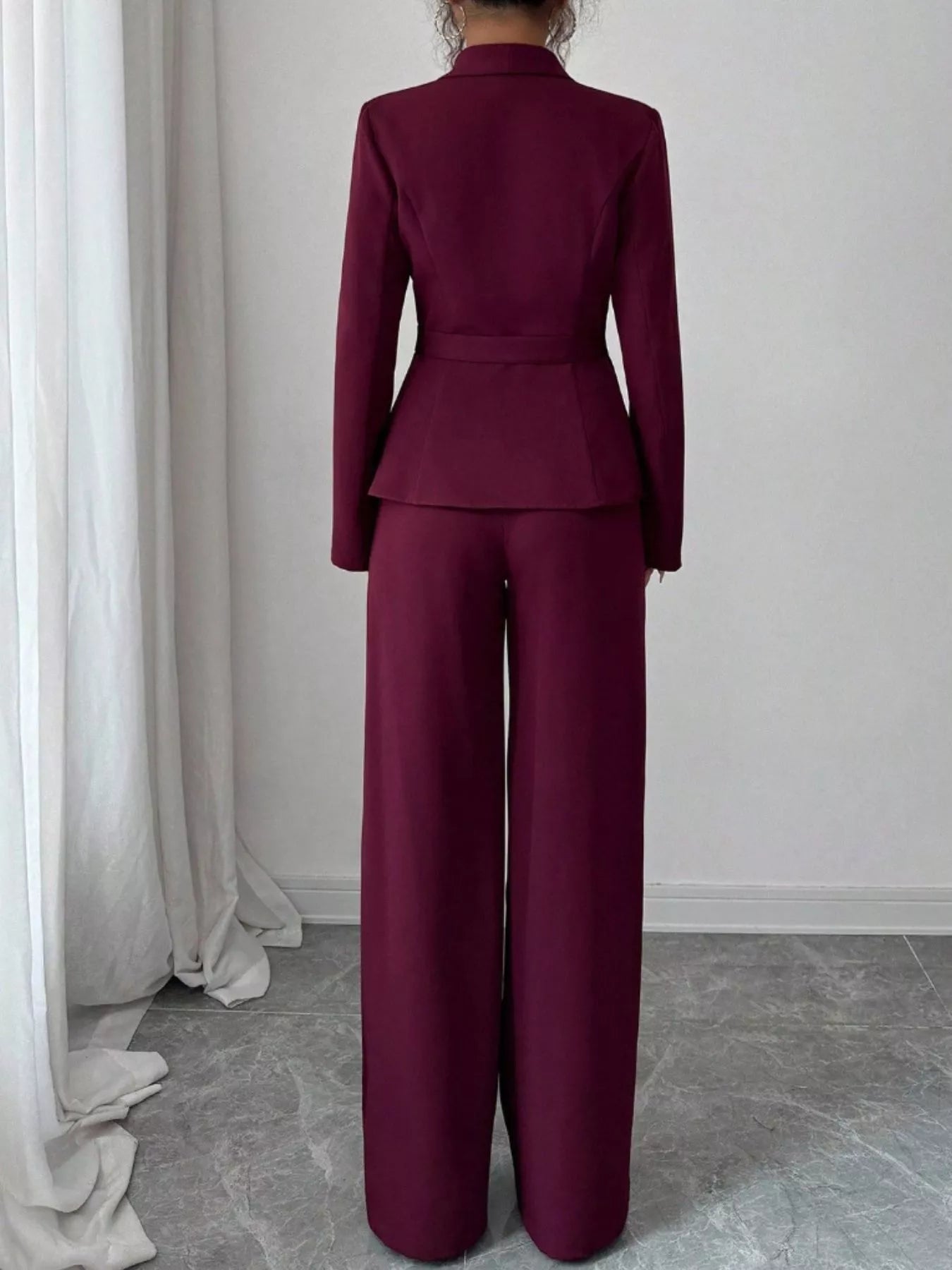 One Button Blazer and Pants Set - SuzRevera