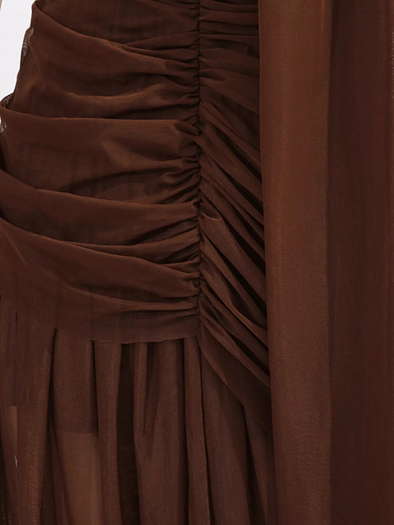One-Shoulder Flowy Mesh Dress - SuzRevera
