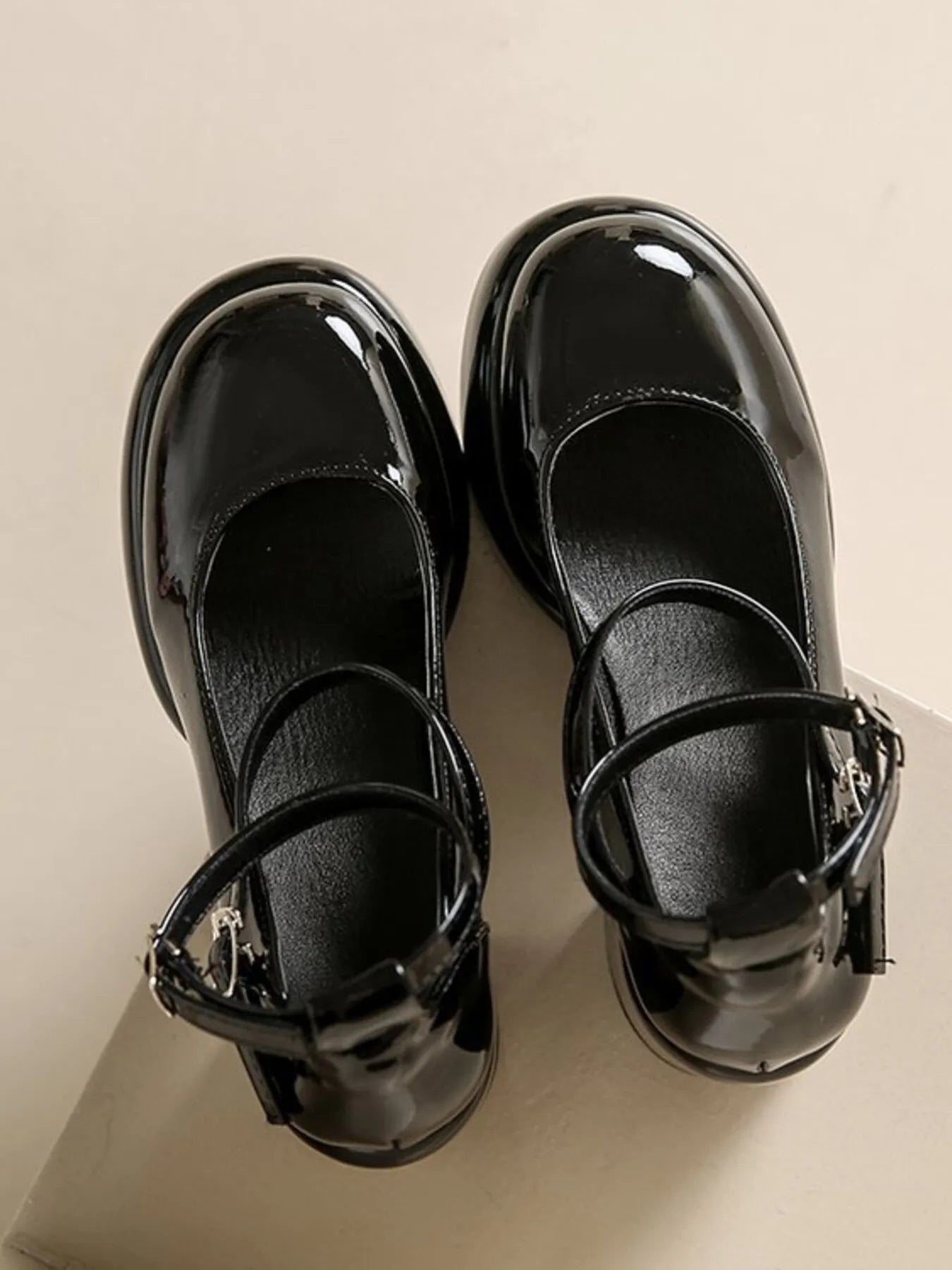 Patent Leather Mary Jane Platform Pumps - SuzRevera