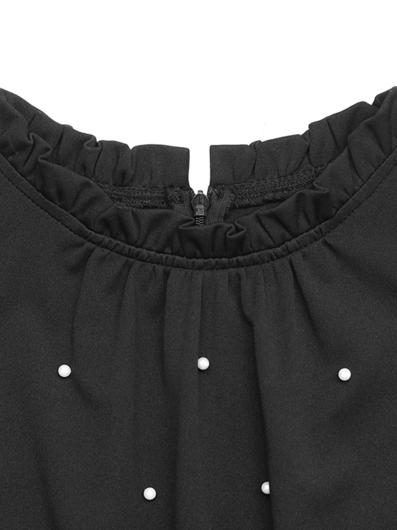 Pearl Detail Ruffled Cap Sleeve Jumpsuit - SuzRevera