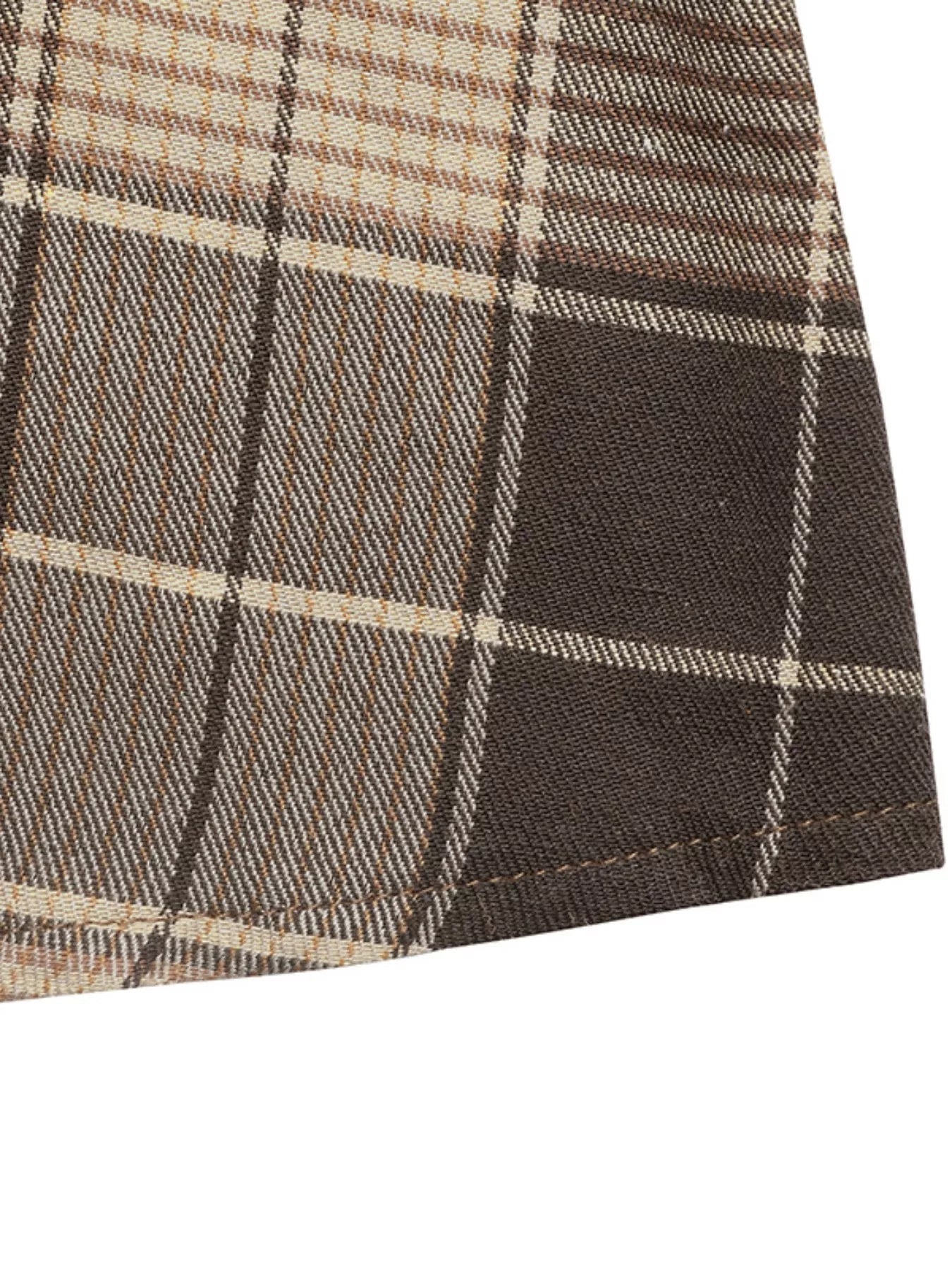 Plaid Button Up Long Sleeve Shirt Dress - SuzRevera