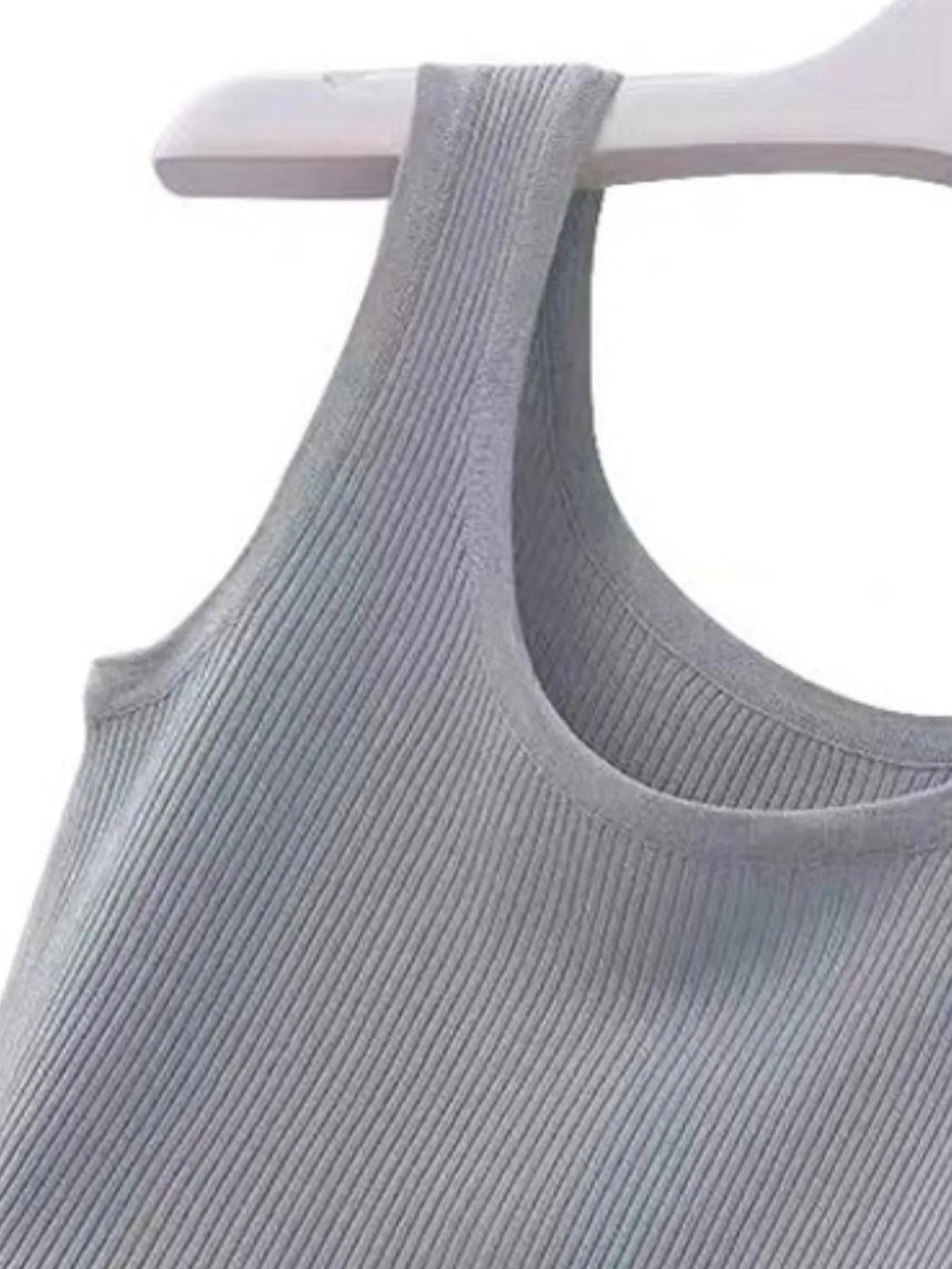 Plus Size Ribbed Knit Scoop Neck Tank Top - SuzRevera