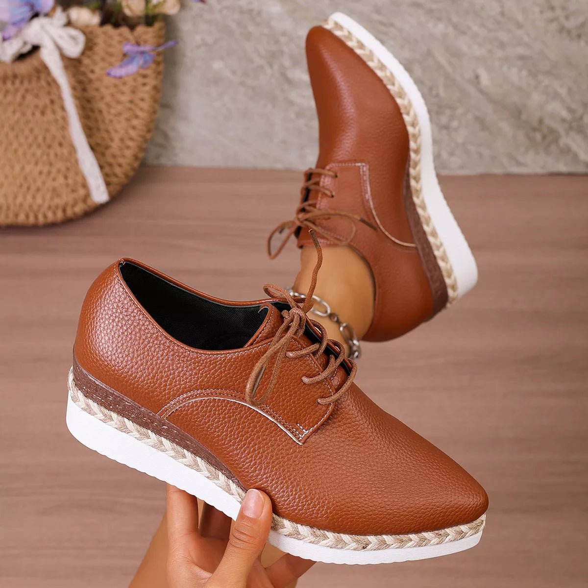 Point Toe Lace Up Sneakers - SuzRevera