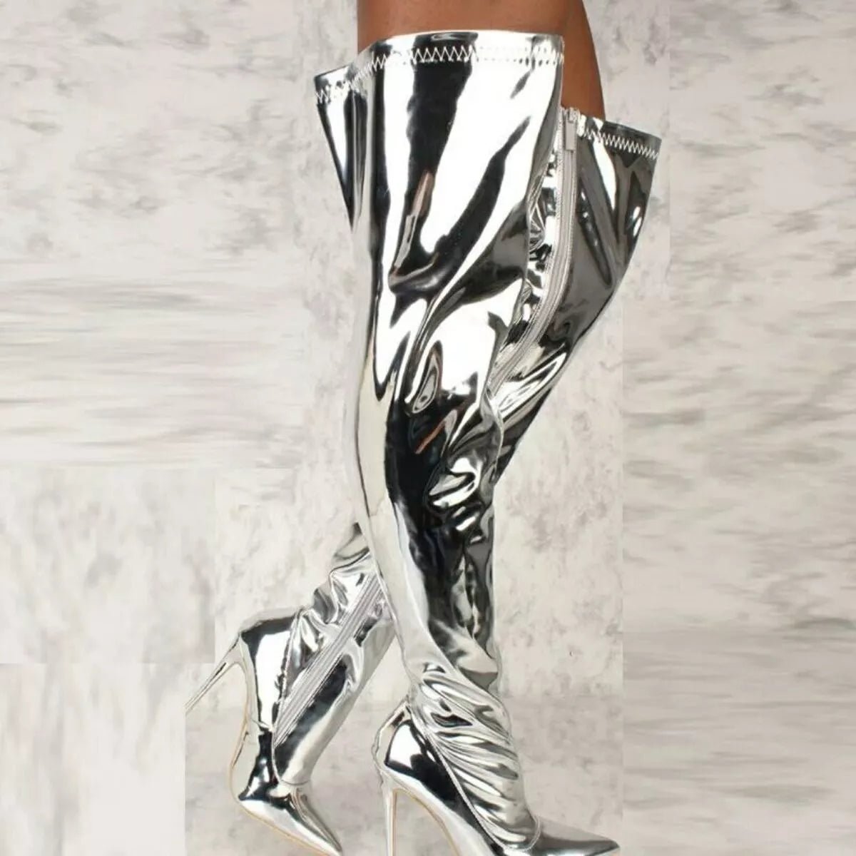 Point Toe Stiletto Boots - SuzRevera