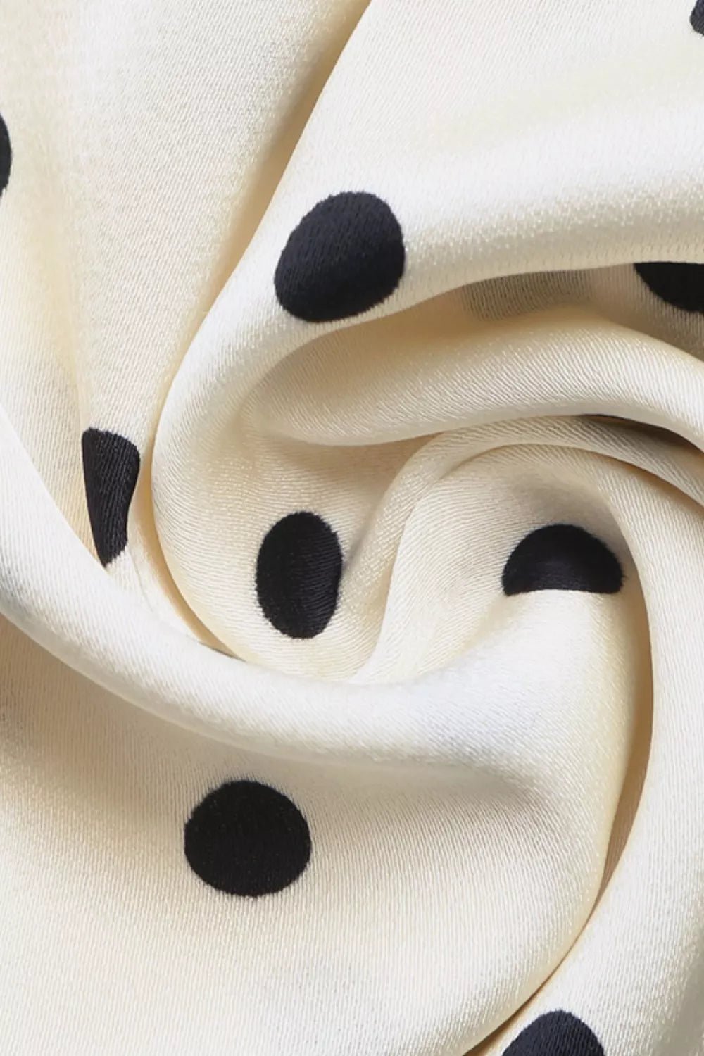 Polka Dot Tie-Front Cutout Maxi Dress - SuzRevera